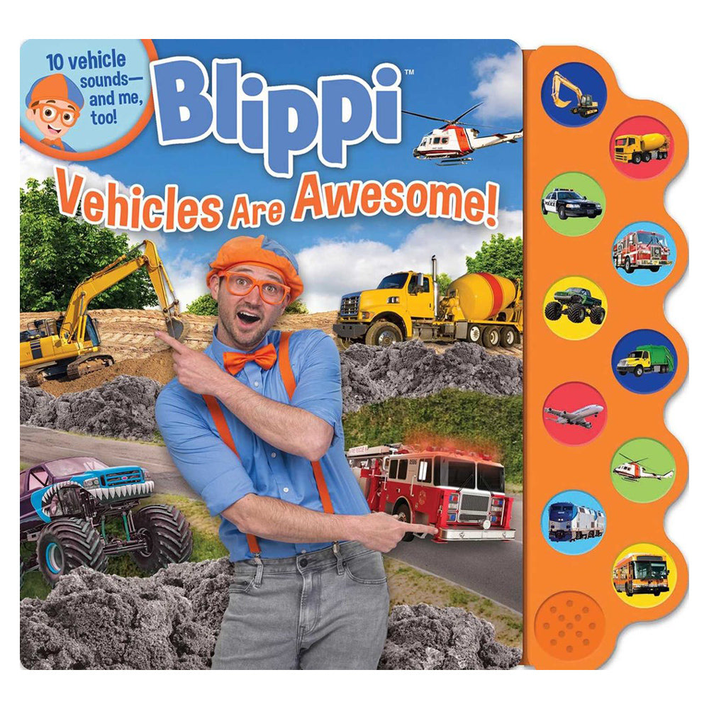 Blippi's Amazing Vehicle Discovery Sound Book - Interactive Learning Toy for Kids, Fun Educational Gift for Toddlers - Perfect for Playtime, Travel & Preschool Learning