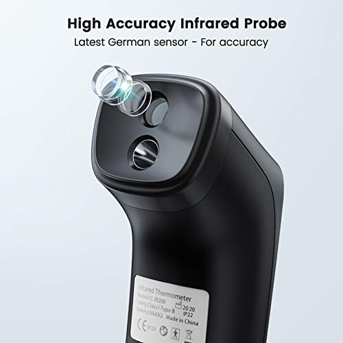 ANKOVO Non-Contact Infrared Thermometer - 2-in-1 Dual Mode Digital Thermometer for Adults, Babies & Kids - Fast & Accurate Forehead & Ear Temperature Reading - Perfect for Home, Office & Travel Use