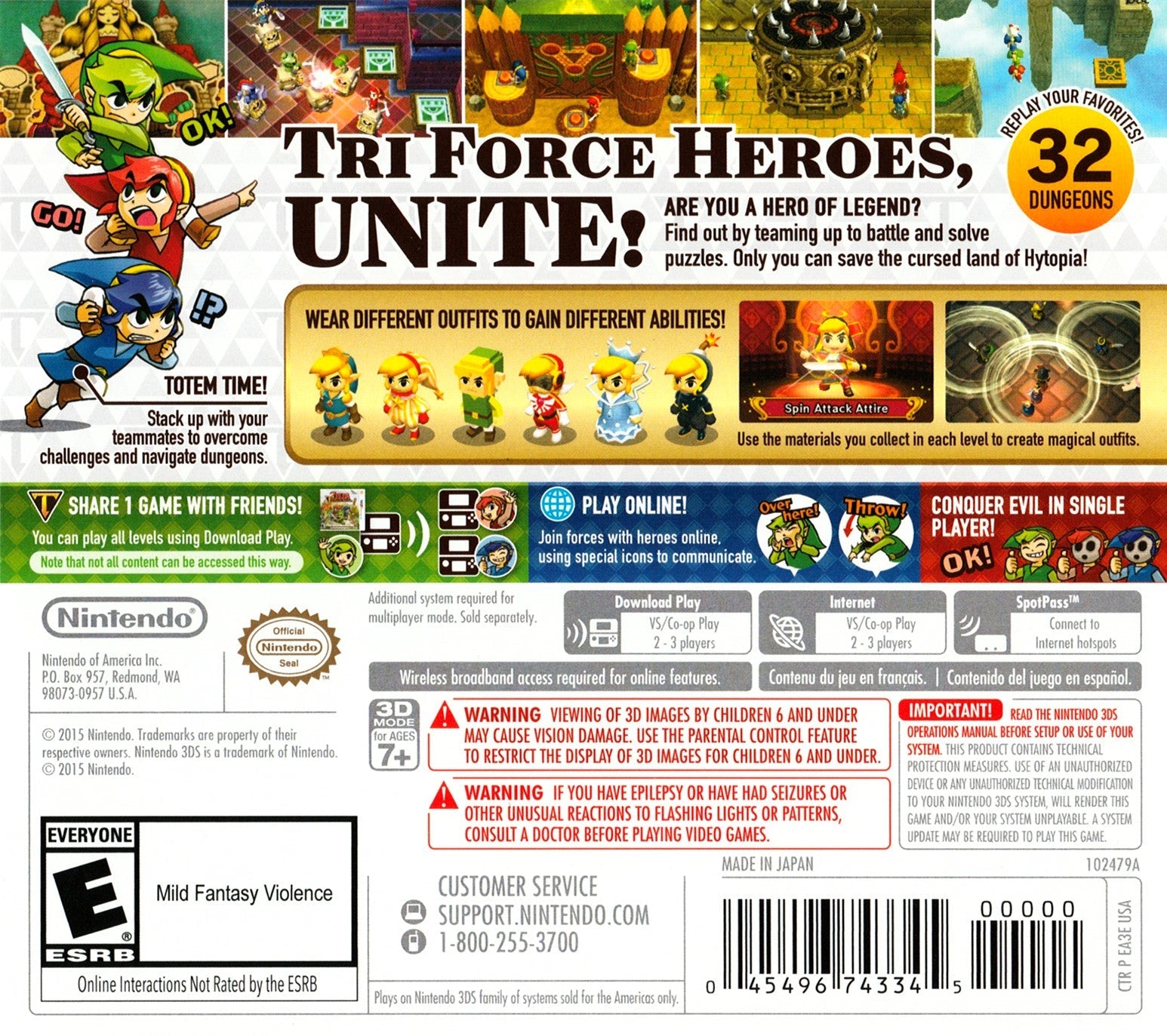 The Legend of Zelda: TriForce Heroes - Nintendo 3DS Adventure Game | Multiplayer Co-op Action | Perfect for Gaming Parties & Friends Playthroughs