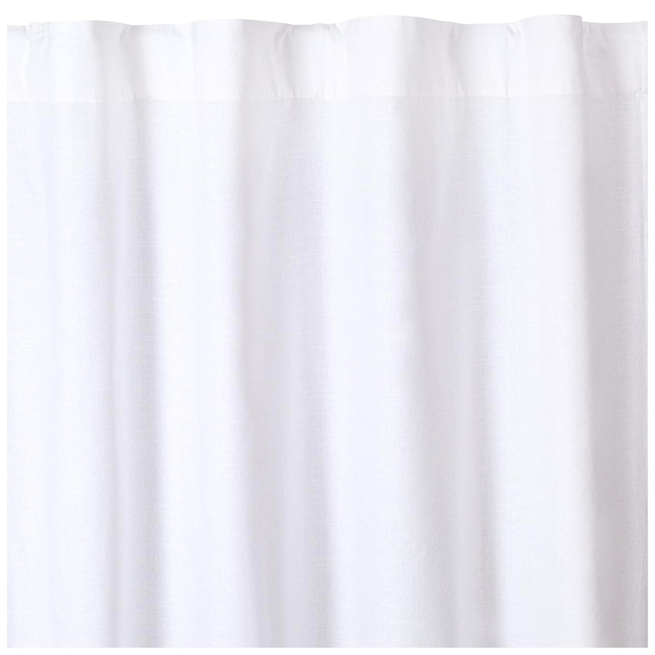 HOMIDATE 2-Pack White Cotton Curtains 50x72 Inch - Lightweight Bathroom Window Drapes, Tab Top Panels for Kitchen, Living Room & Bedroom - Soft Fabric Window Treatments for Privacy & Sun Protection - Perfect for Home Decor, Apartment & Dorm Room
