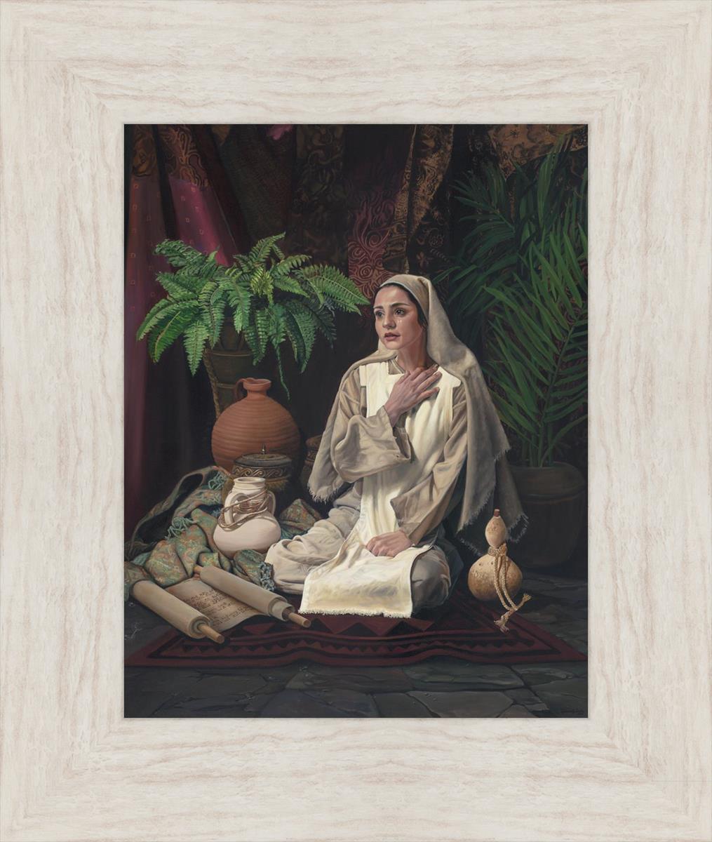 Behold Thy Handmaiden - Elegant Christian Home Decor for Prayer & Meditation | Perfect for Church Altars, Home Worship Spaces & Gift Giving