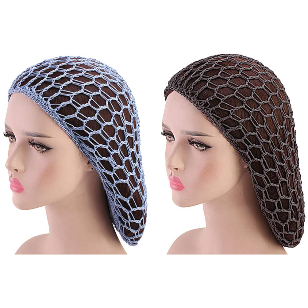 Uonlytech Soft Rayon Crochet Hair Net for Women & Girls - Breathable Mesh Snood Cap for Dance, Sleeping & Short Hair Styling - Comfortable Hairnet for Daily Use & Night Protection
