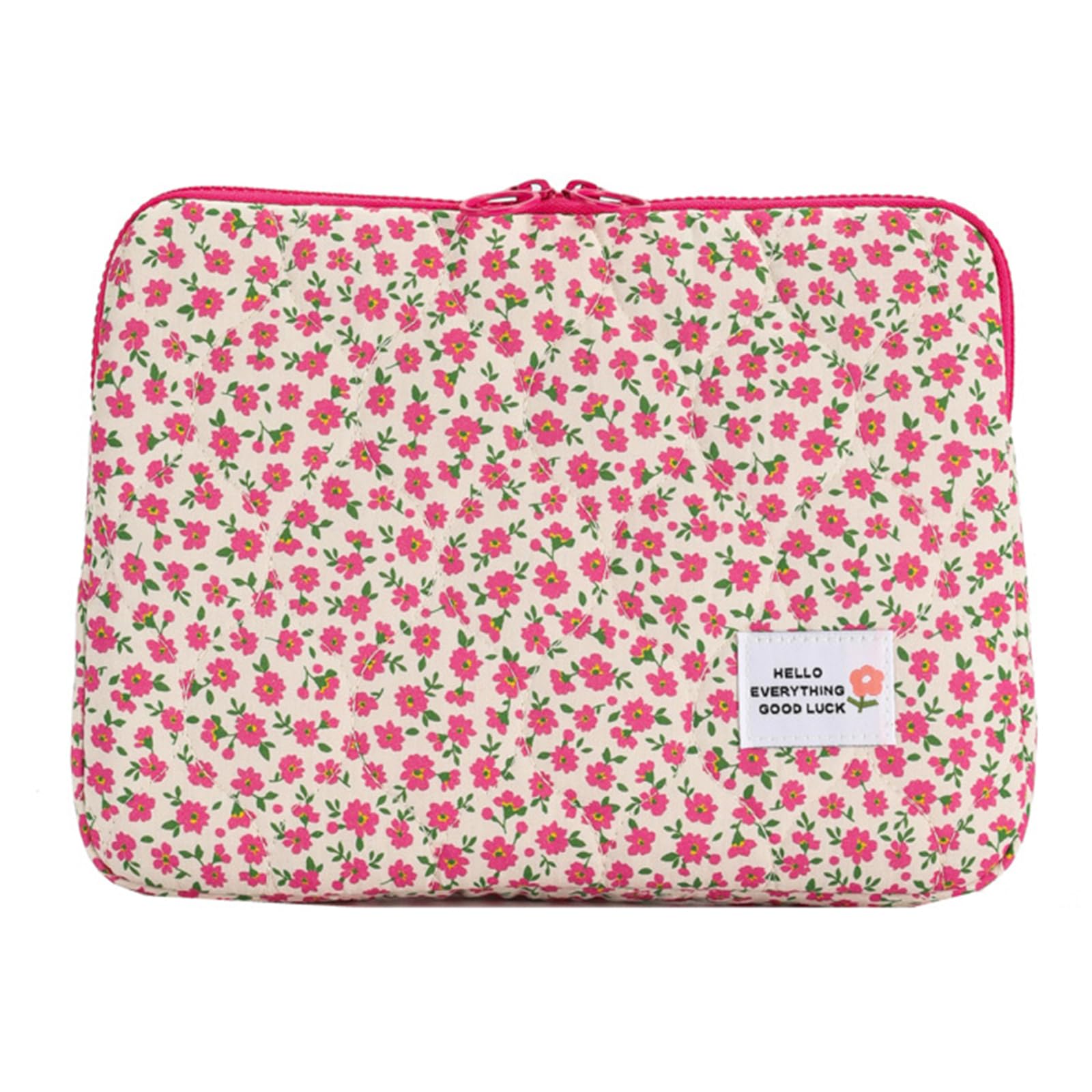 Floral Laptop Sleeve Bag for 13-15 Inch Notebooks - Cute Flower Print Protective Case for MacBook, Dell, HP - Perfect for Work, School & Travel Accessories
