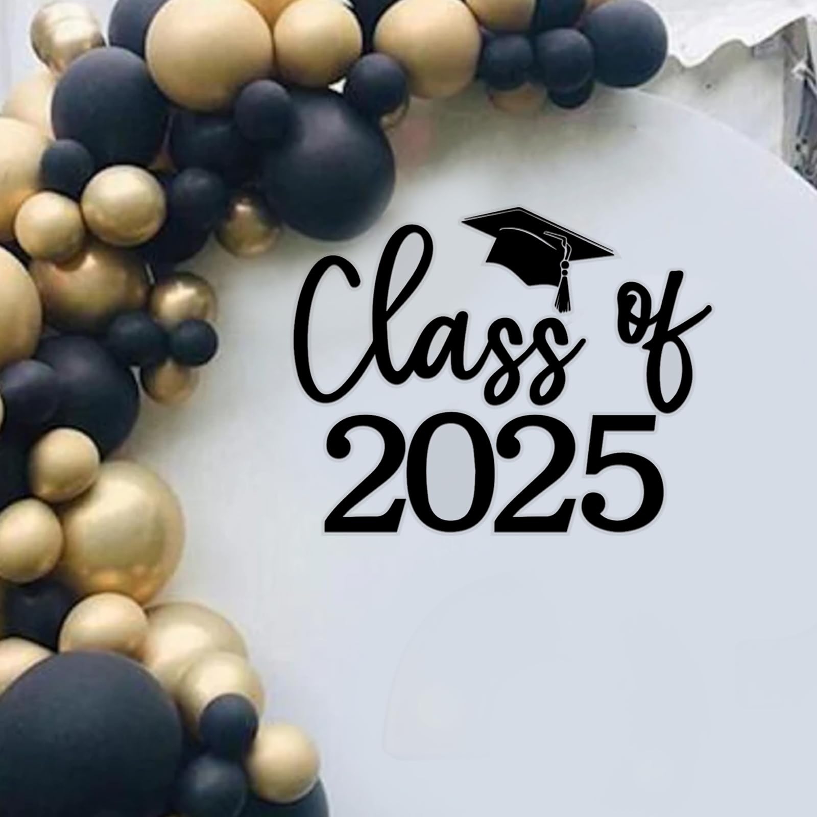 Class of 2025 Graduation Decal - Vinyl Balloon Arch Sign for Grad Party Decorations | Congrats Grad Party Supplies | Perfect for Class of 2025 Events, School Celebrations & Photo Backdrops