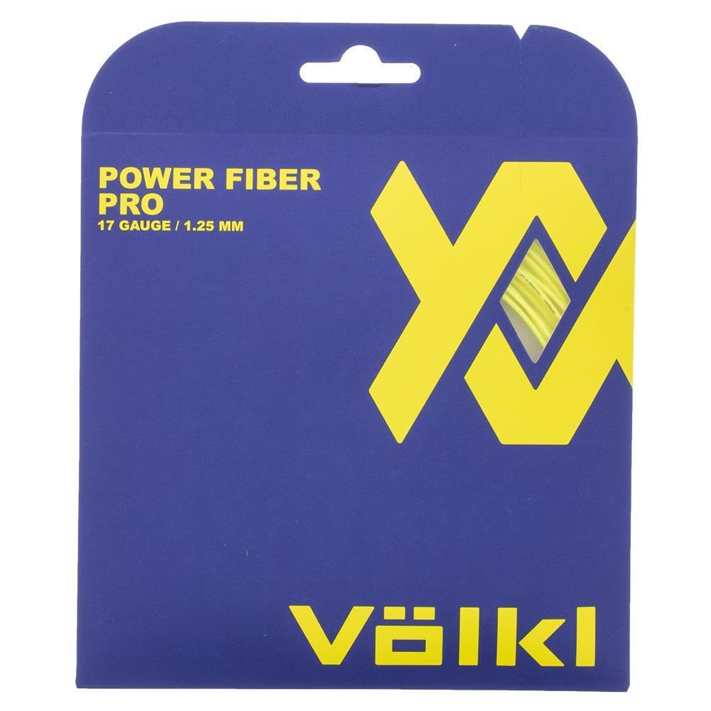 Volkl Power Fiber Pro Tennis Racket String - High Durability Multifilament for Enhanced Feel & Control | Perfect for Competitive Play & Advanced Players