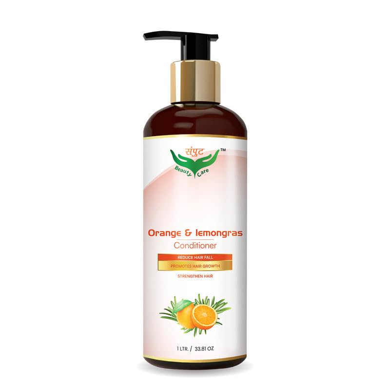 Orange & Lemongrass Hair Conditioner for Oily Scalp - Promotes Hair Growth & Strengthens Hair - Natural Volumizing Conditioner for Daily Hair Care & Scalp Health