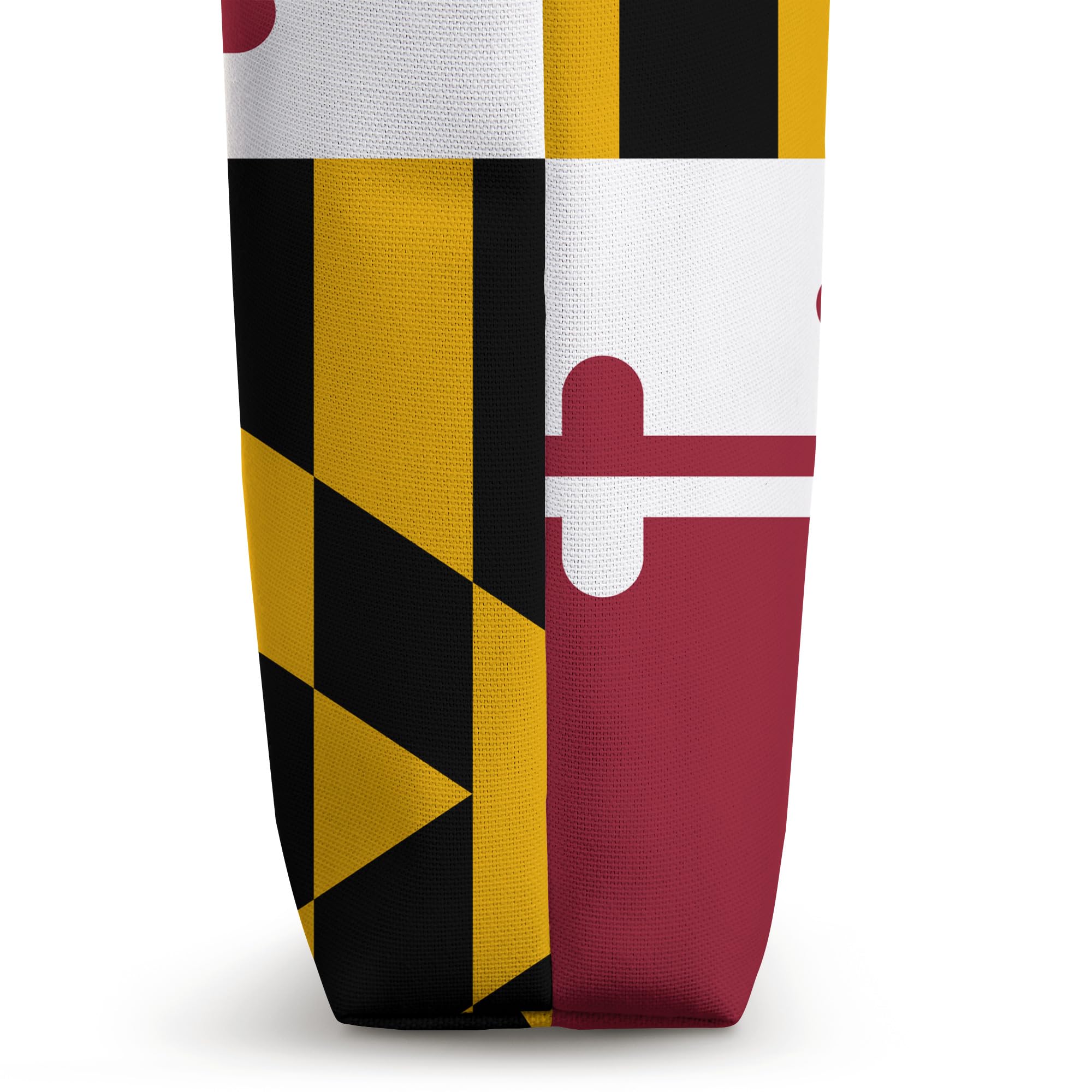 Maryland State Flag Tote Bag - Durable Cotton Reusable Shopping Bag for Groceries, Beach & Everyday Use