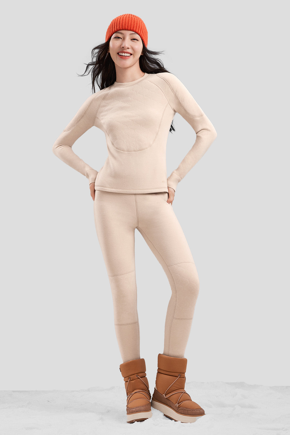 HeatNest Women's Ultra Warm Down Base Layer Set - Thermal Underwear for Extreme Cold Weather - Perfect for Skiing, Hiking & Winter Outdoor Activities