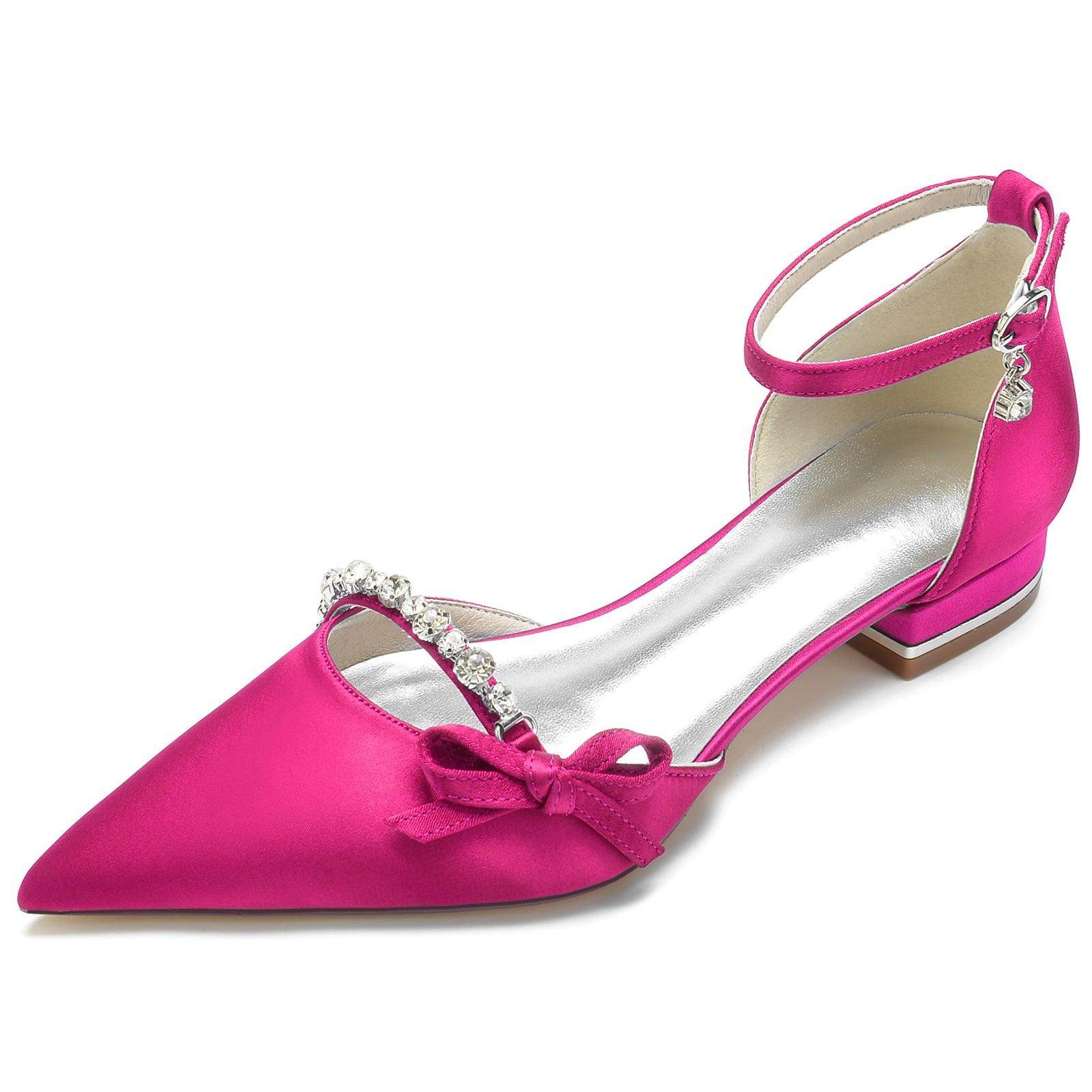 Flat Heel 2.5cm Silk-Like Comfortable Shoes CK0251 - Perfect for Office, Wedding & Casual Wear
