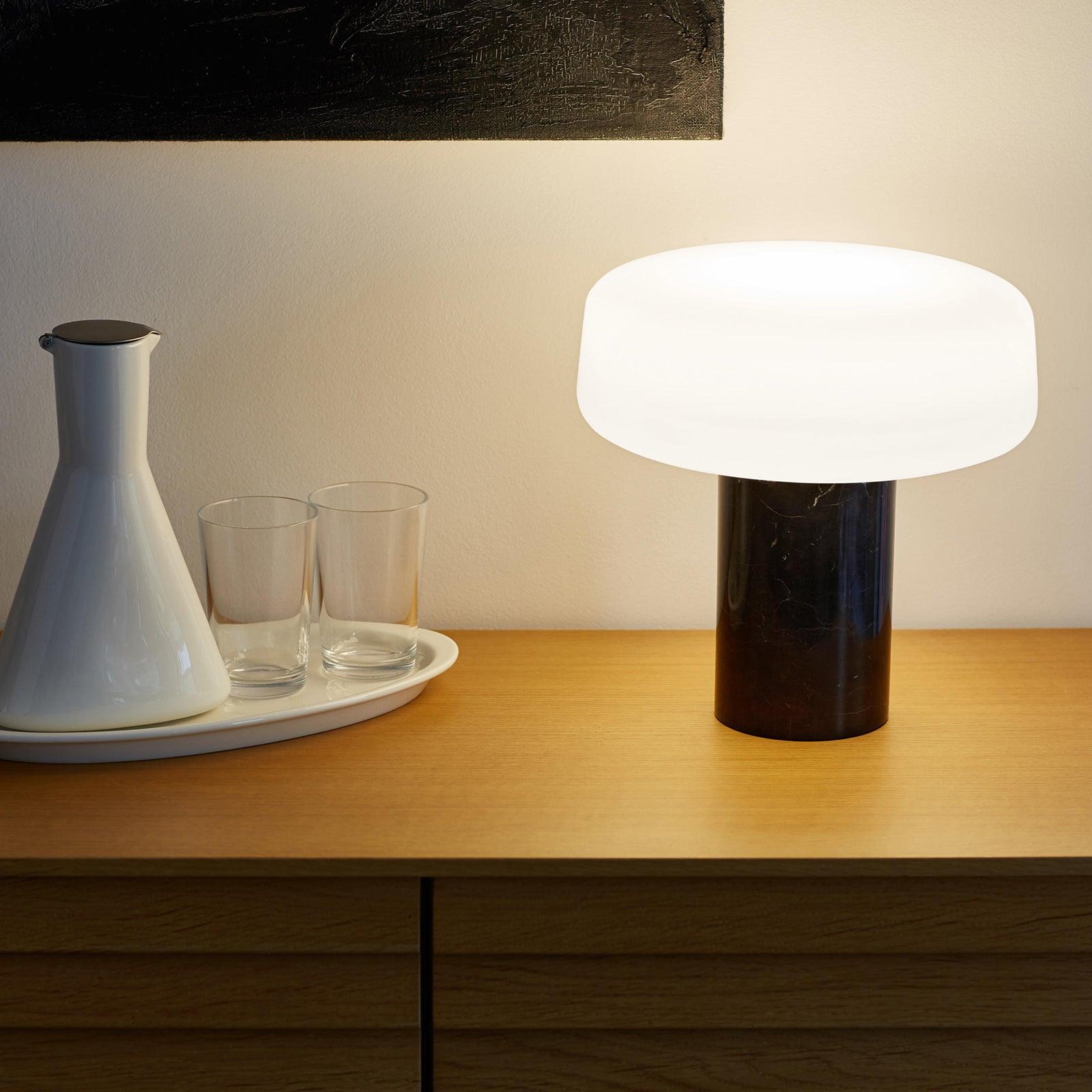 Modern Solid Wood Table Lamp - Warm White LED Light for Living Room, Bedroom, or Office Desk - Perfect for Reading, Working, and Creating Cozy Ambiance