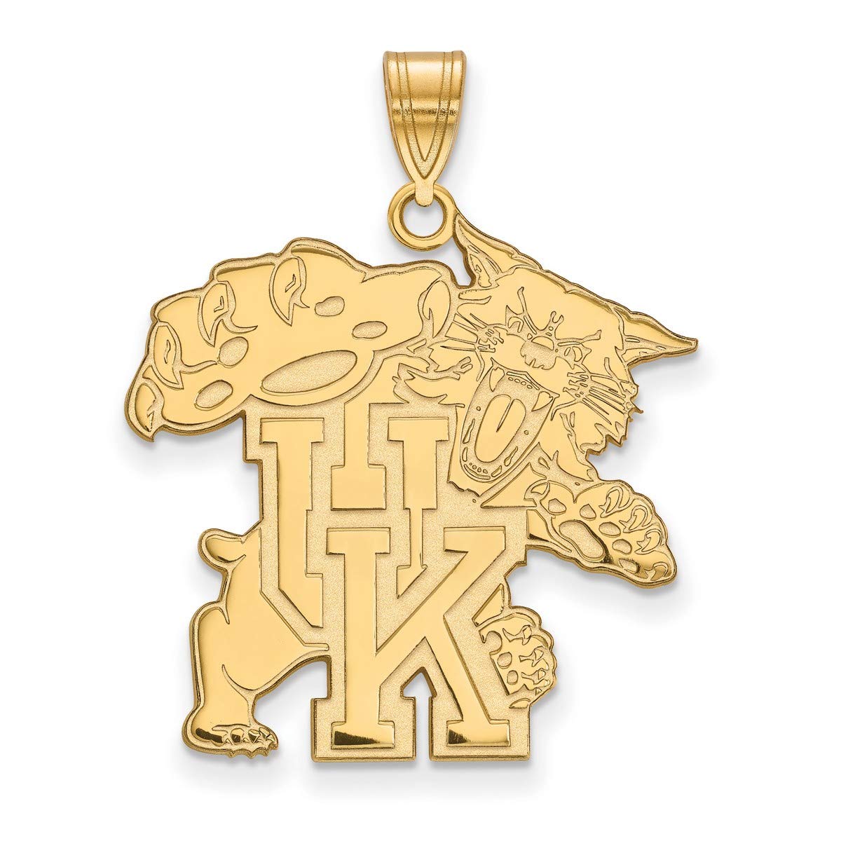 University of Kentucky Wildcats Mascot Pendant - Gold Plated Sterling Silver Necklace for Men & Women - Perfect for Game Day, Graduation Gifts & UK Wildcats Fans