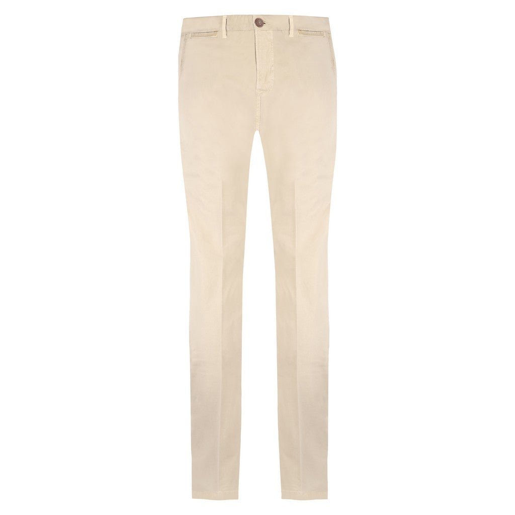FRADI Stretch Cotton Chino Pants for Men - Comfortable Slim Fit Casual Trousers in Beige | Perfect for Office, Travel & Everyday Wear