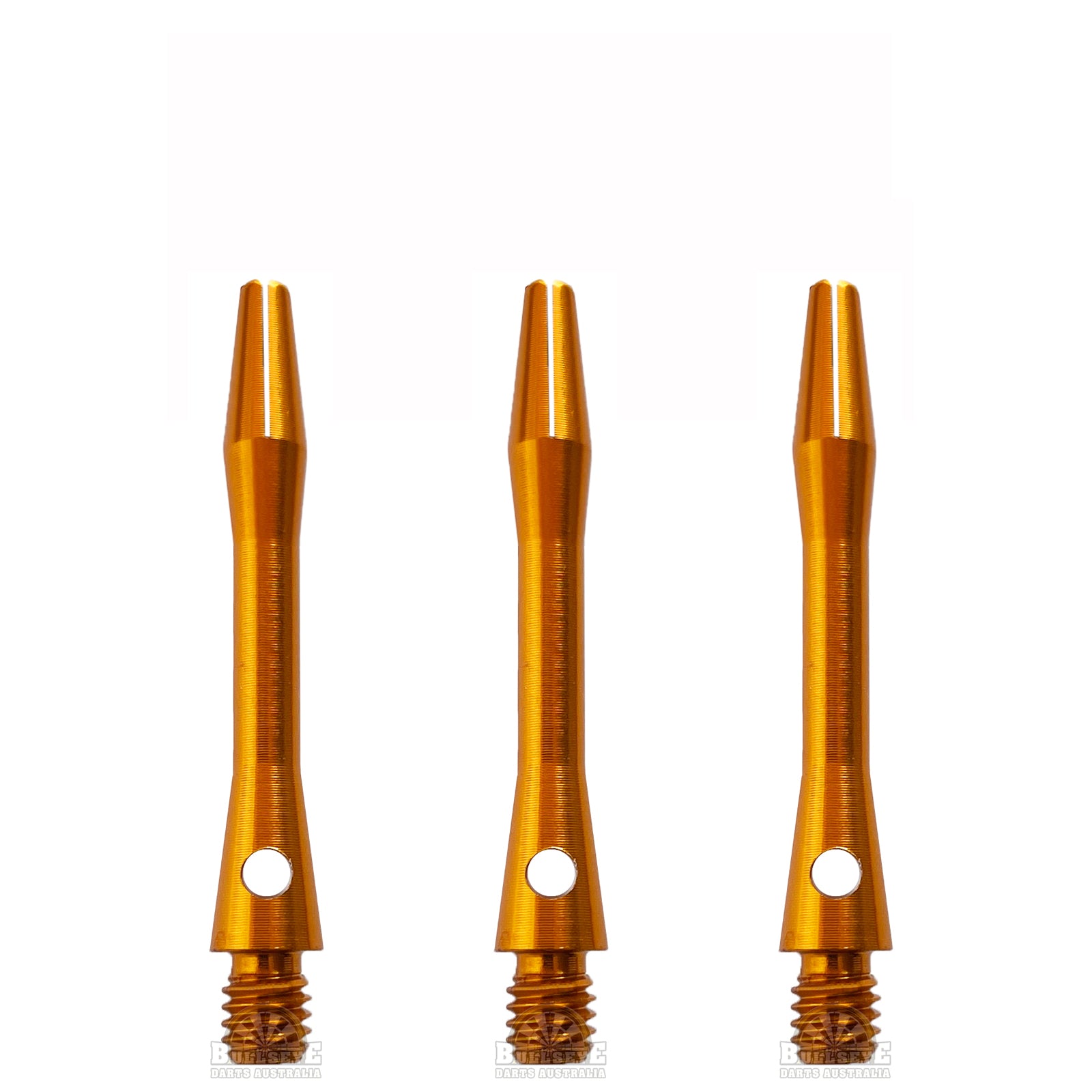 DESIGNA Aluminum Dart Shafts - SHORT GOLD 35mm for Professional Dart Players | Perfect for Steel Tip Darts, Tournaments & Home Practice