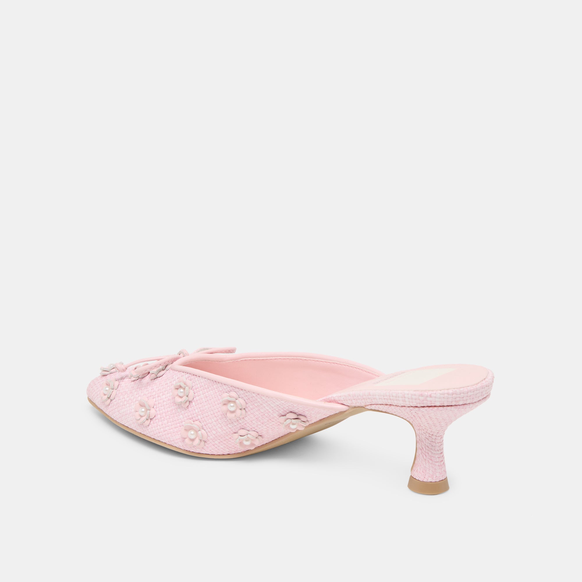 Camilo x Byrdie Golf Heels - Pink Raffia Women's Golf Shoes for Comfort & Style | Perfect for Golf Outings, Weddings & Summer Events