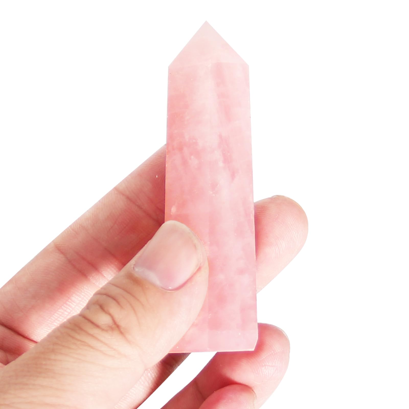 Rose Quartz Crystal Wand - 2.8