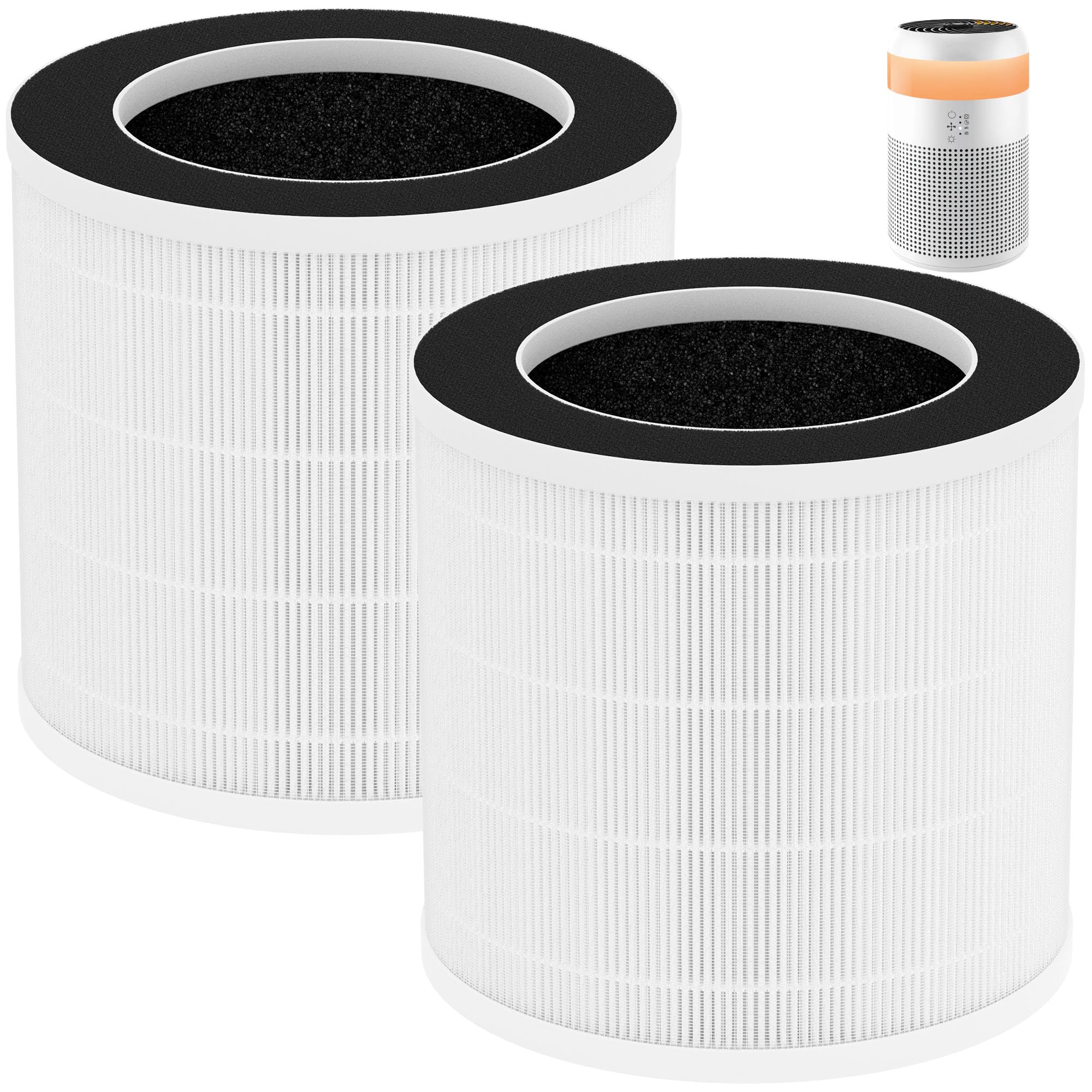 SAKEGDY True HEPA 13 Filter Replacement for Afloia Demi Air Purifier - 3-in-1 Filtration System with Pre-Filter, HEPA & Carbon Filters (2 Pack) - Perfect for Home, Office & Bedroom Air Purification