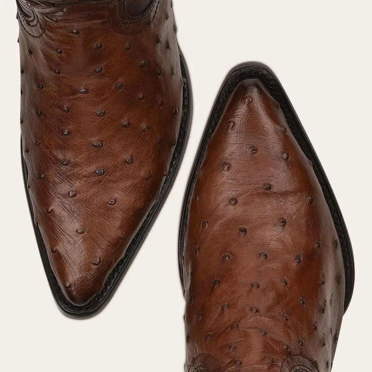 Men's Cuadra Brown Dress Cowboy Boots - Genuine Ostrich Leather Western Boots for Rodeo, Country Dancing & Casual Wear