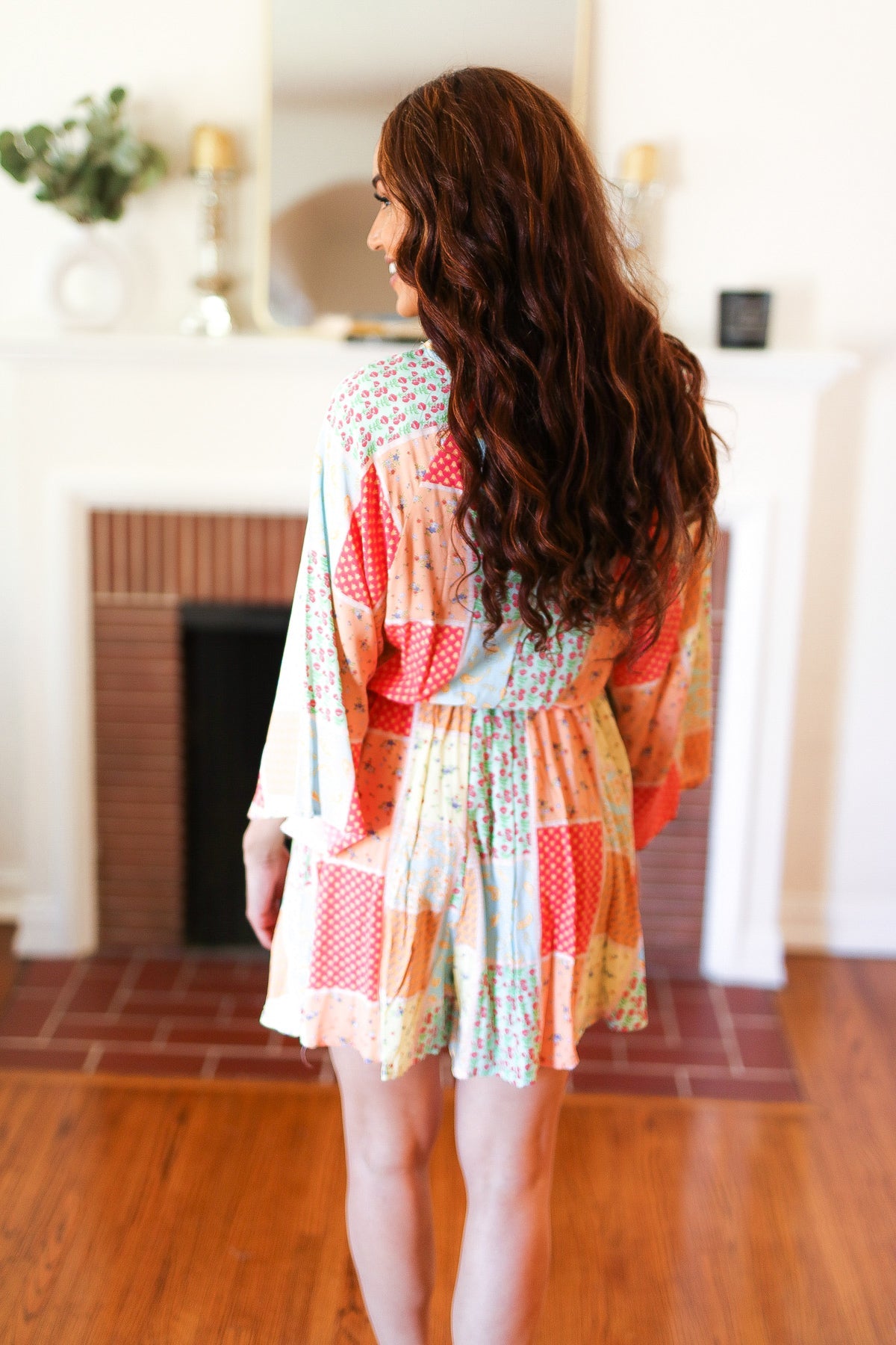 Stylish Multicolor Paisley Patchwork Surplice Romper for Women | Trendy Summer Outfit for Beach, Vacation & Casual Wear