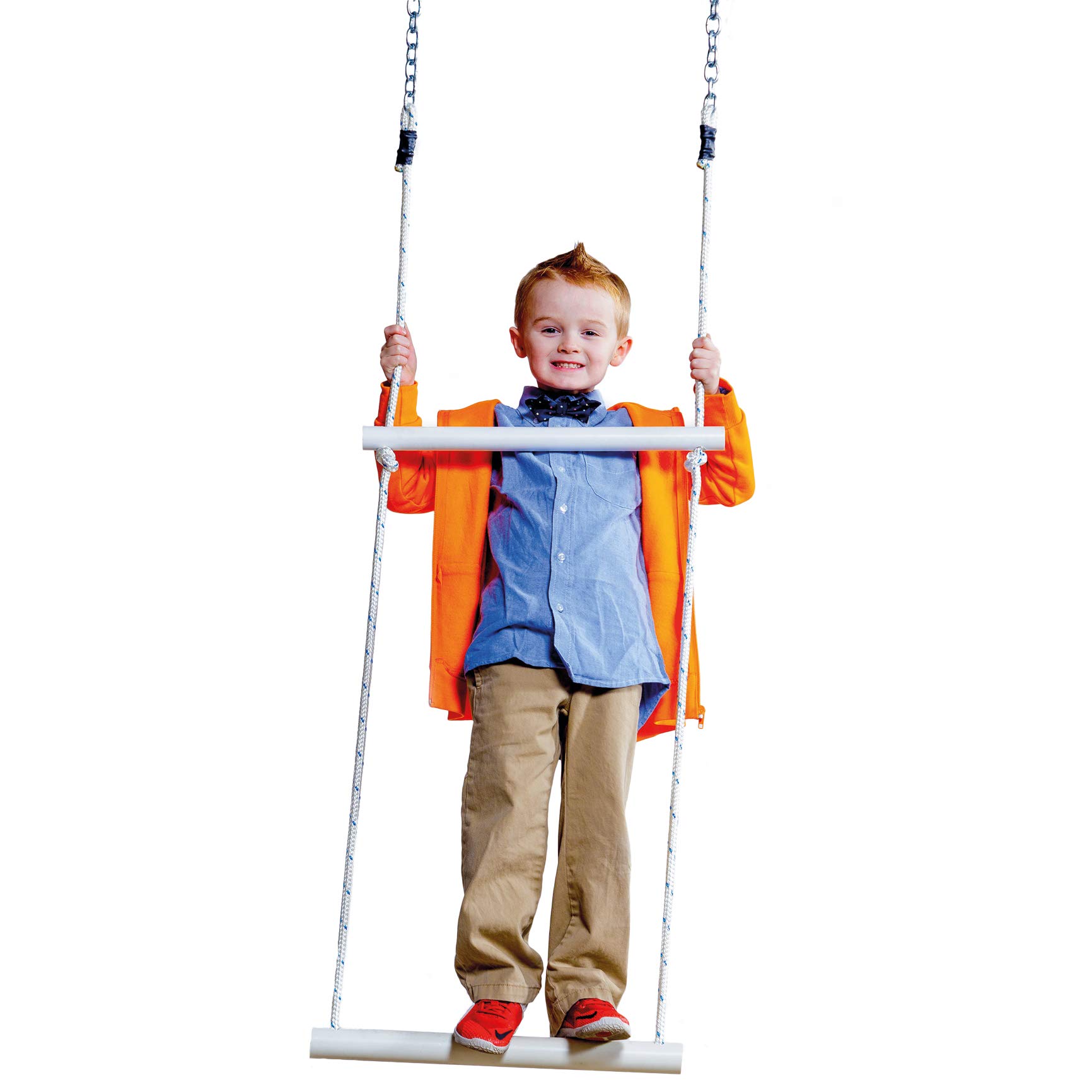 Adjustable Double Trapeze Bar Swing for Kids with Special Needs - Sensory Integration Therapy Equipment for Autism, ADHD & Low Muscle Tone - Indoor/Outdoor Play for Climbing, Swinging & Sitting - Ages 4+ (Great for Backyards, Playrooms & Therapy Centers)