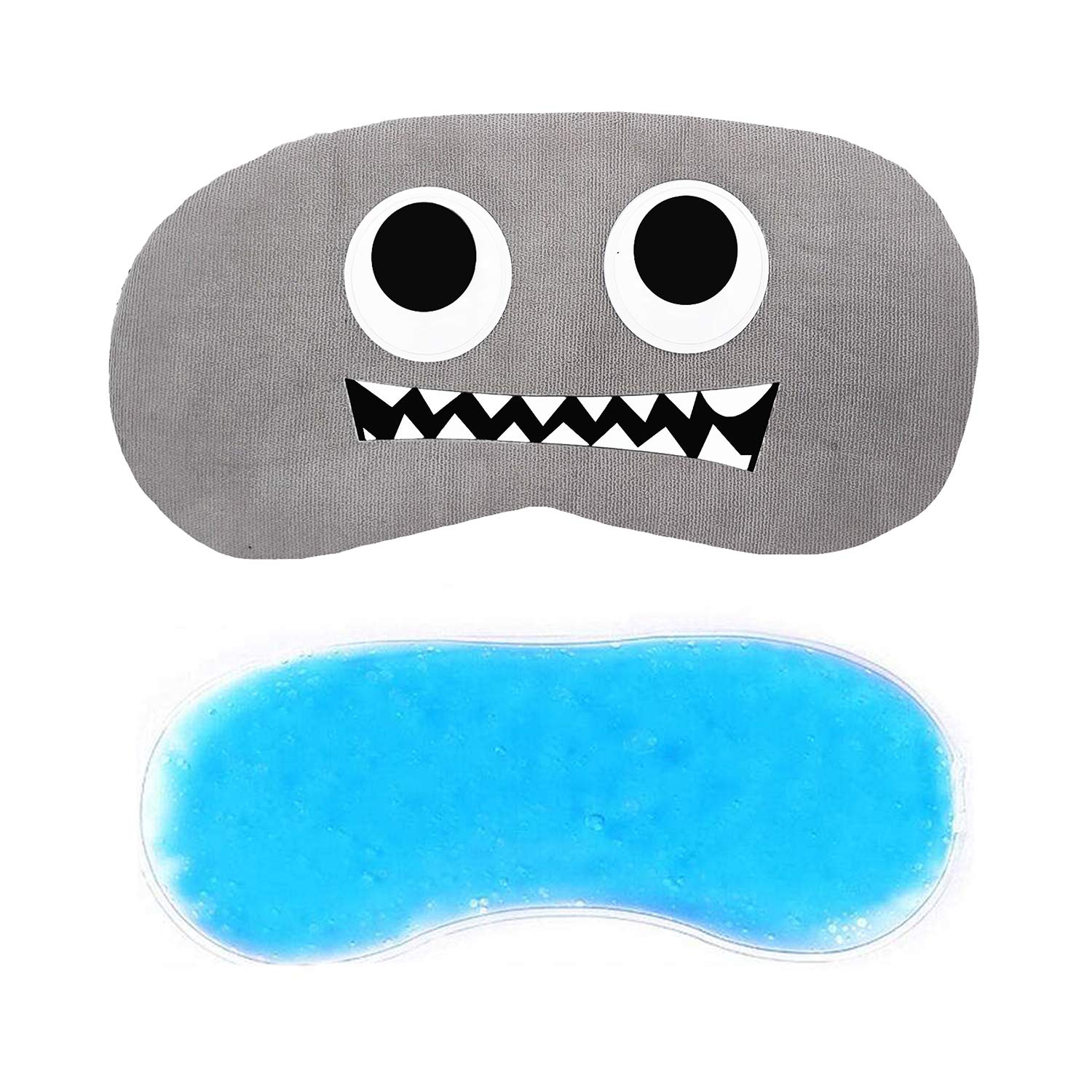 Jenna Polyester Gel Sleeping Eye Mask for Insomnia Relief, Meditation & Dark Circles - Soft Grey Eye Cover for Puffy Eyes & Better Sleep - Perfect for Travel, Yoga & Relaxation