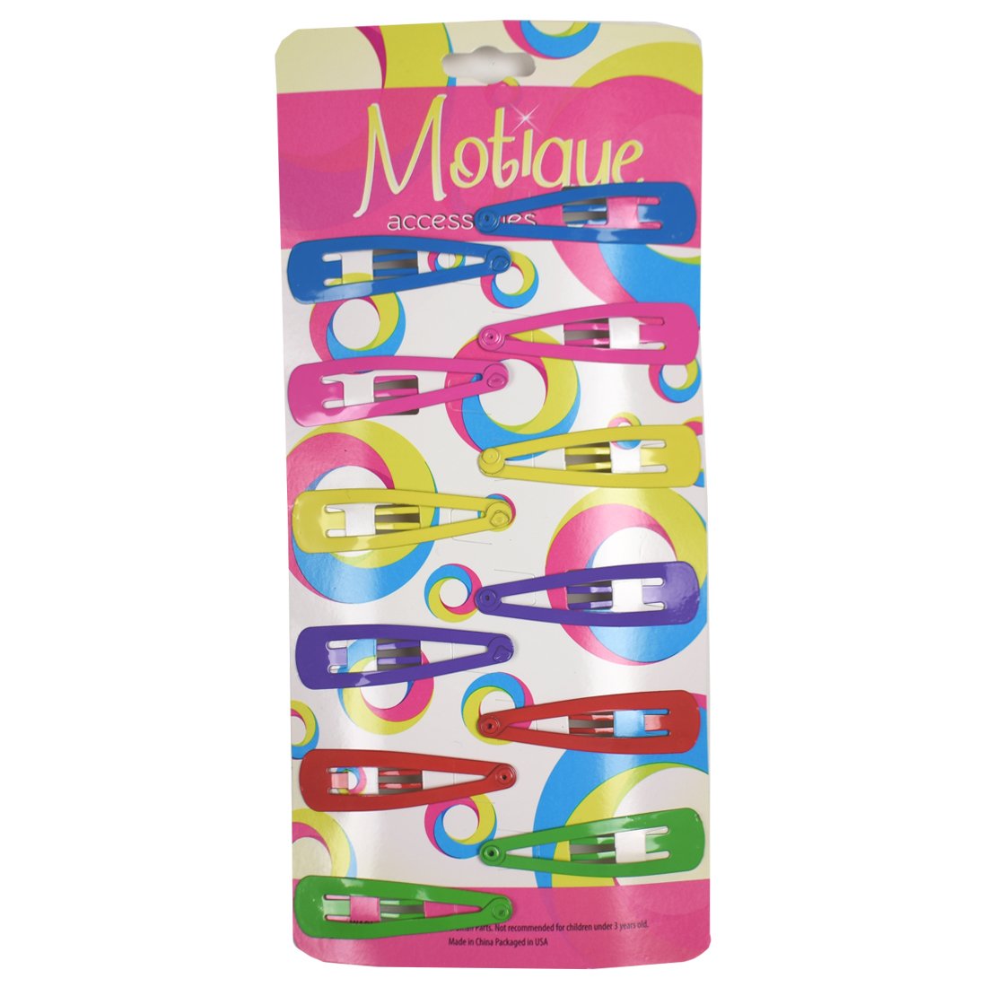 12 Pack Multi-Colored Snap Clips - Set of 3 for Hair Styling, Crafting, and Office Organization