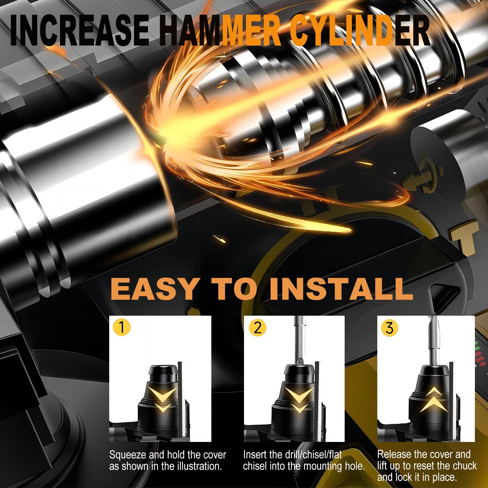 DEWALT 20V MAX Cordless Rotary Hammer Drill - Brushless SDS Hammer Drill with Safety Clutch for Concrete & Masonry - 4 Modes, 360° Auxiliary Handle & 4 Drill Bits (Battery Not Included) - Perfect for Construction, Demolition, and DIY Home Projects
