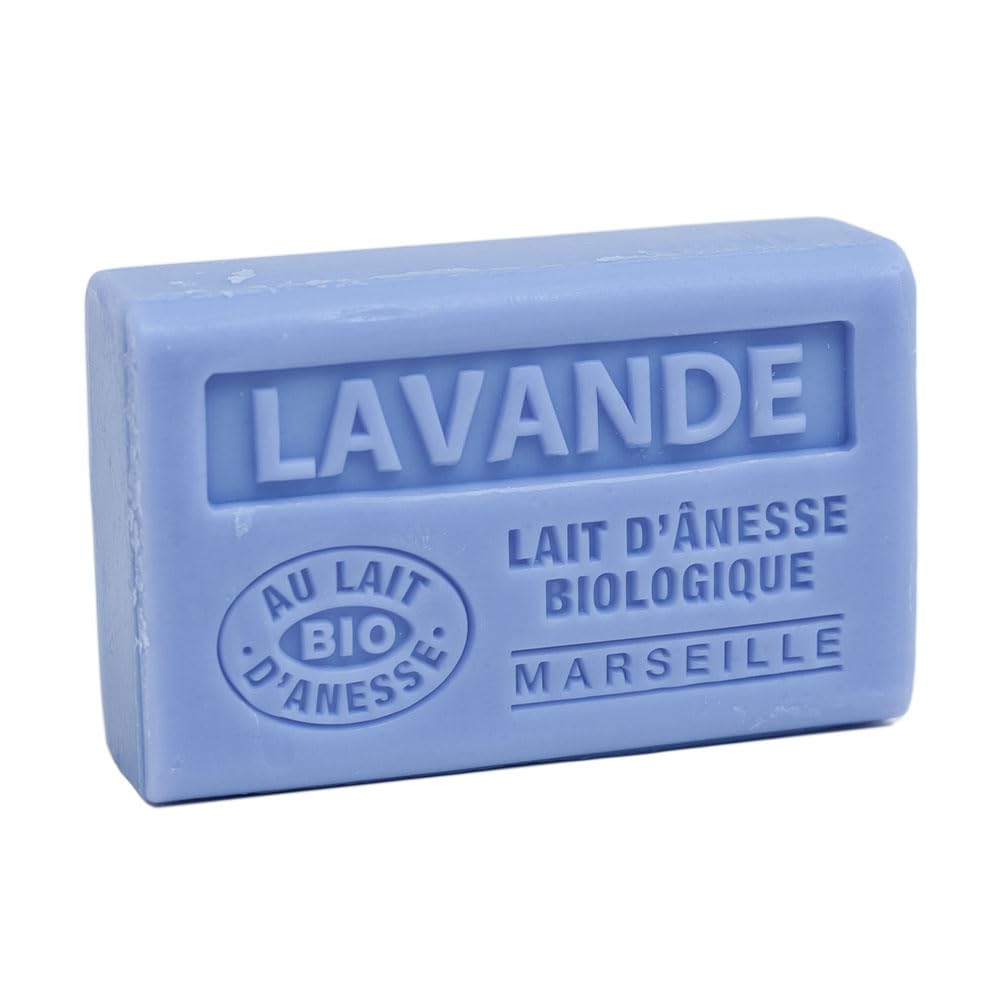 Provence Marseille Soap with Organic Donkey Milk & Lavender - 60g French Handmade Bar - Perfect for Sensitive Skin & Luxury Bathing