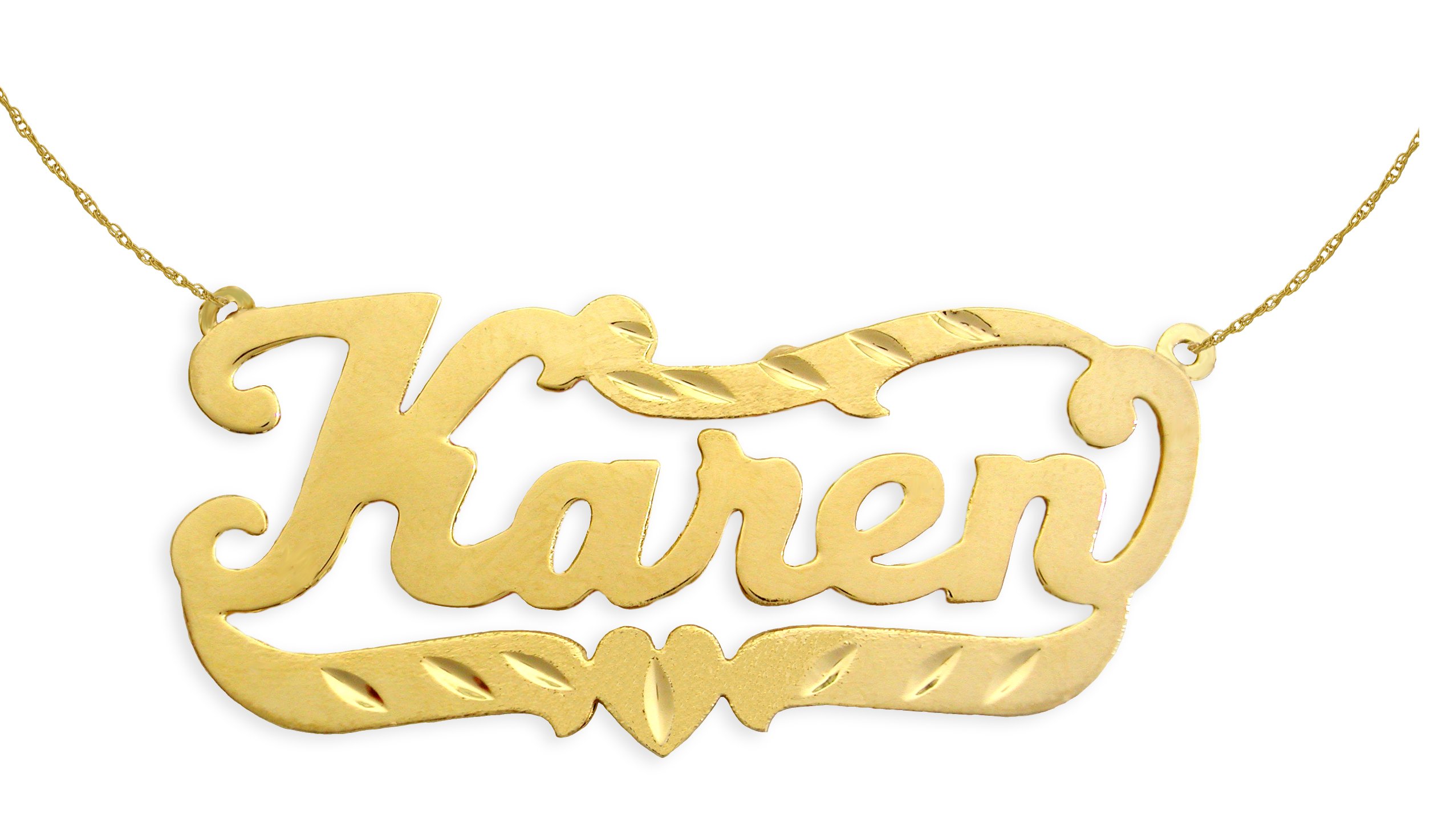 Personalized Name Necklace - 24K Gold Plated Sterling Silver Custom Jewelry - Handcrafted Designer Name Necklace - Made in USA - Perfect for Birthdays, Anniversaries & Gifts