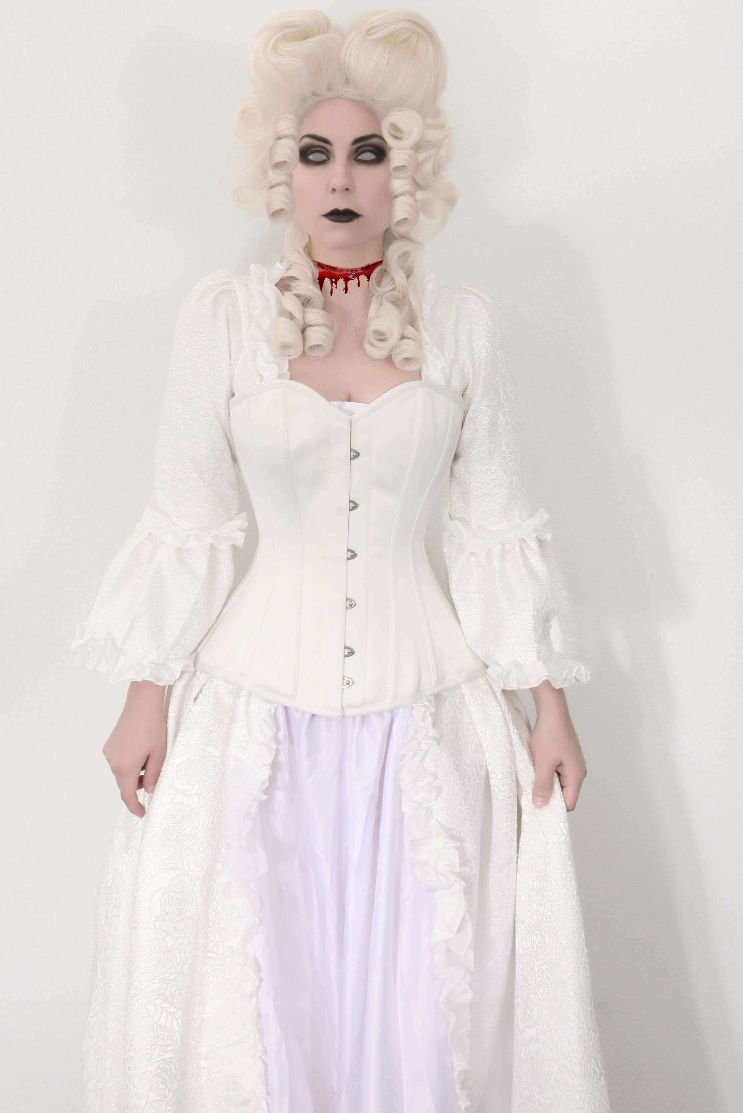 Ghost of Marie Antoinette Corset - Victorian Style Corset Top for Women | Gothic Lace-Up Bustier for Cosplay, Renaissance Fairs & Historical Reenactments