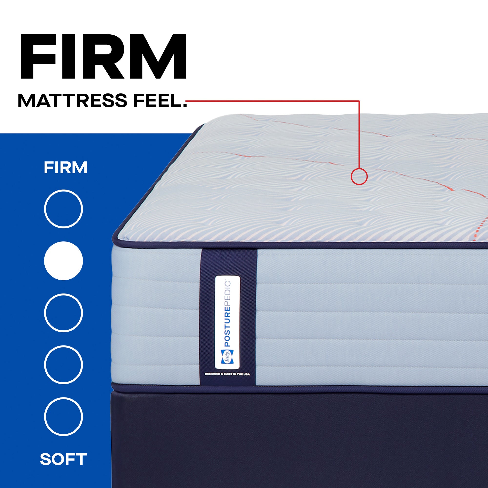 Sealy Posturepedic Dallas Firm Tight Top Mattress - Queen Size, Orthopedic Support for Back Pain Relief - Perfect for Master Bedrooms & Guest Rooms