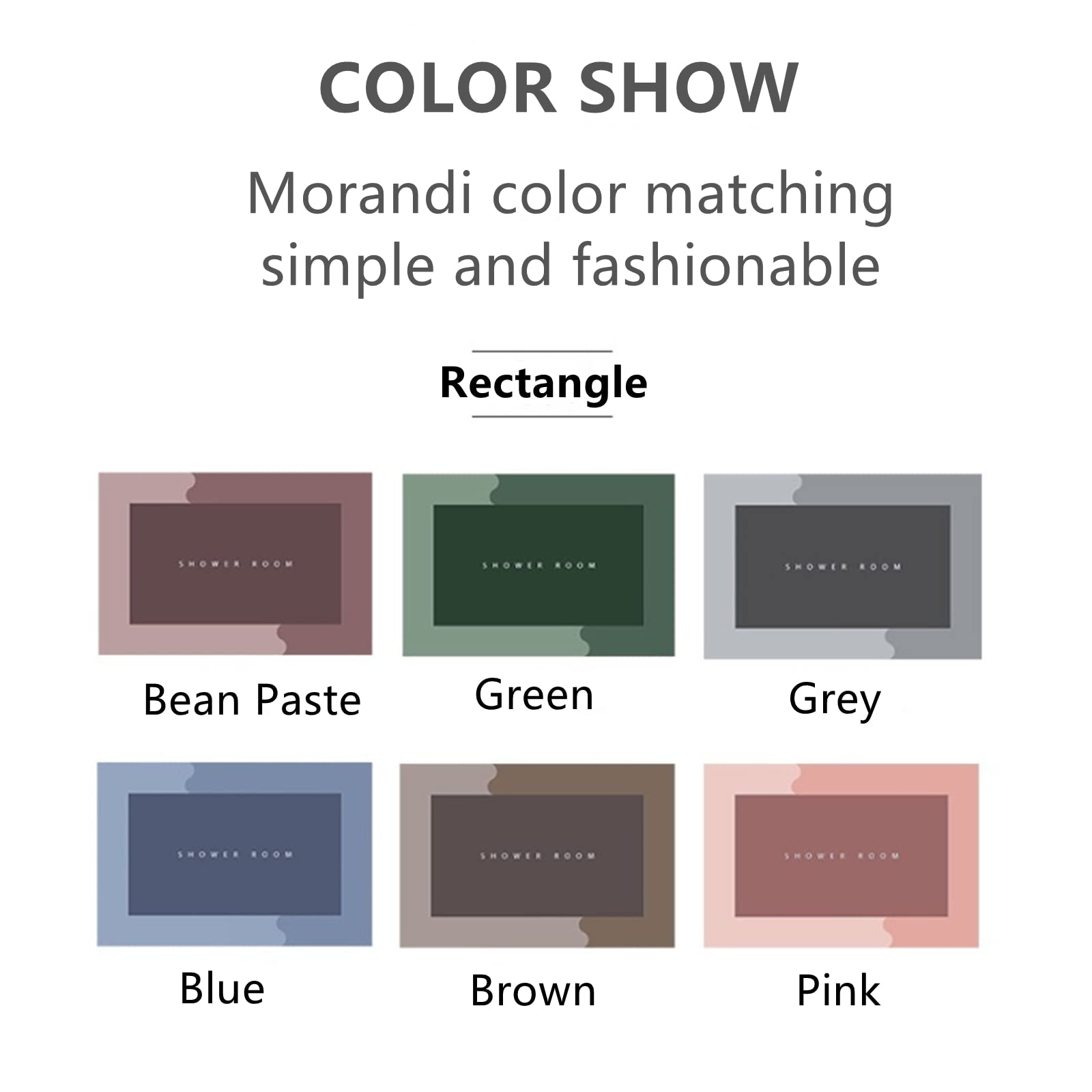 Premium Super Absorbent Bath Mat - Non-Slip Quick Dry Microfiber Floor Mat for Bathroom, Shower & Home - Morandi Grey Diatom Mud Trapezoid Mat (19.7