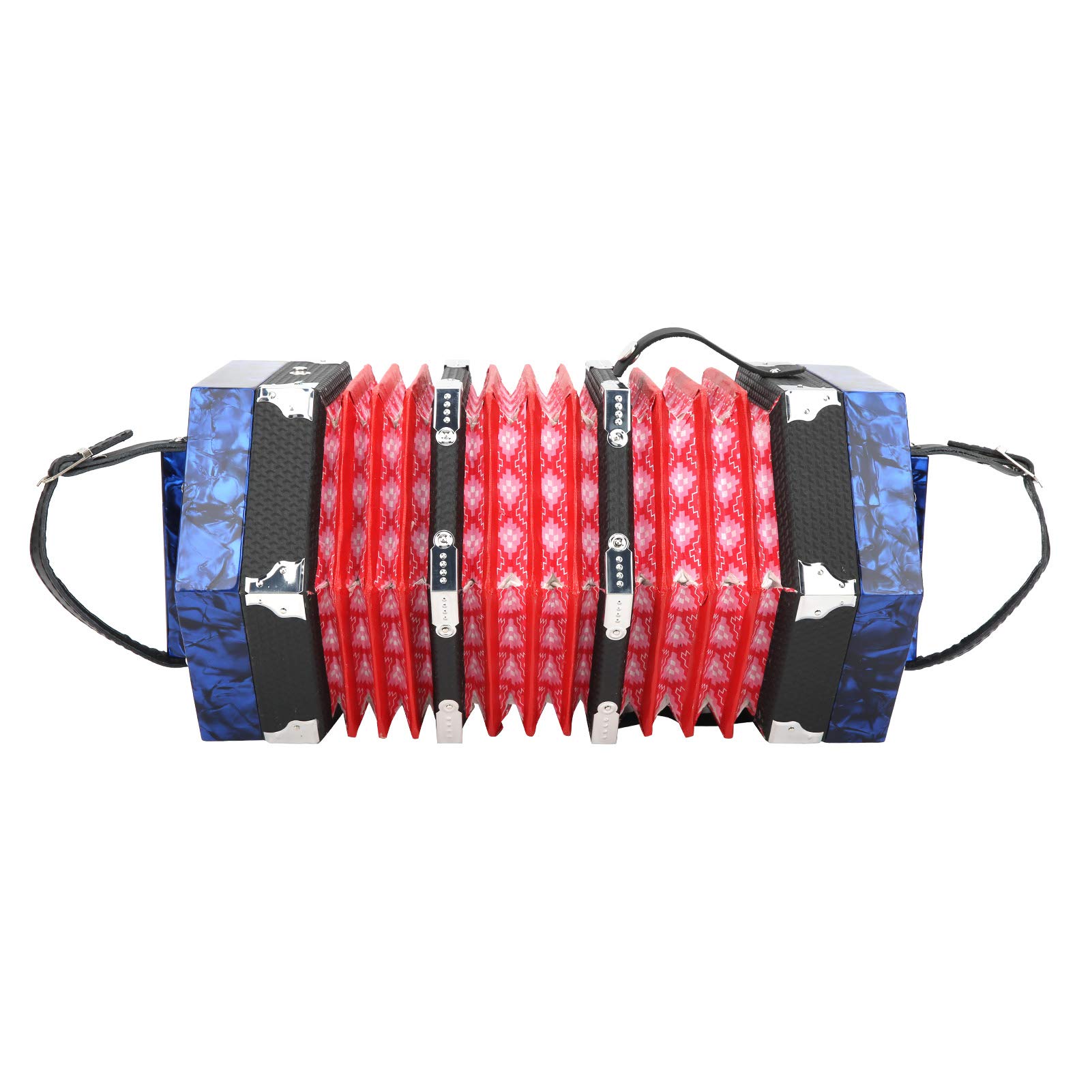 Professional Portable Concertina Accordion with Adjustable Hand Strap - Ideal for Kids, Beginners & Adults (Royal Blue) | Perfect for Music Lessons, Travel & Live Performances