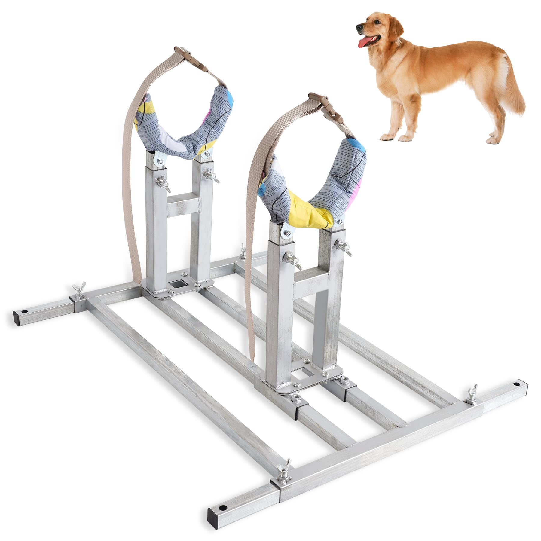 Stainless Steel Adjustable Dog Breeding Stand for Large Dogs - Multi-Specification (17.7in-35.4in Shoulder Height) | Perfect for Professional Breeders, Veterinary Clinics & Home Dog Breeding | Durable & Easy to Clean