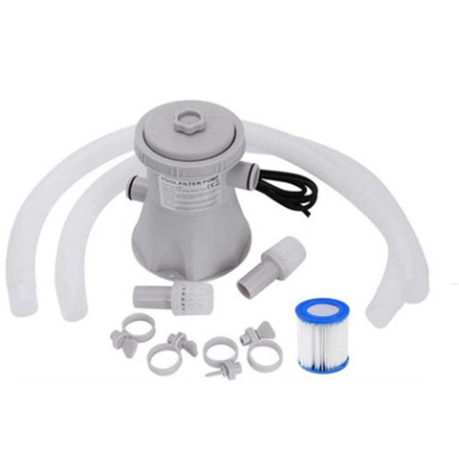 BTKD 300 GPH Easy Set Clear Cartridge Filter Pump for Inflatable & Above Ground Pools - Electric Swimming Pool Water Filtration System - Perfect for Backyard, Kids Pool, and Spa Maintenance