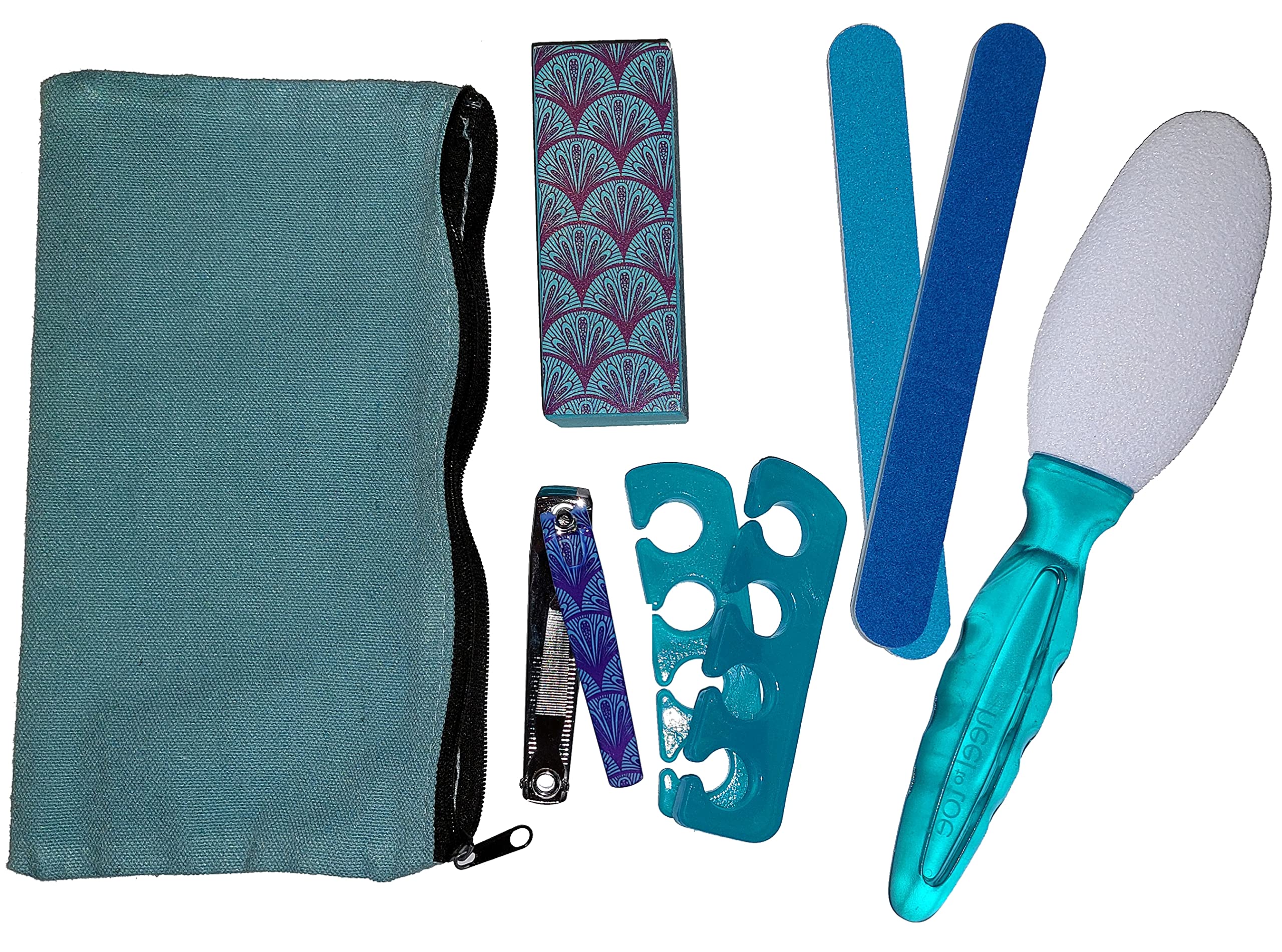 Professional Pedicure Kit for Home & Travel - 6 Piece Nail Care Set with Storage Bag | Perfect for Manicures, Pedicures & At-Home Spa Days