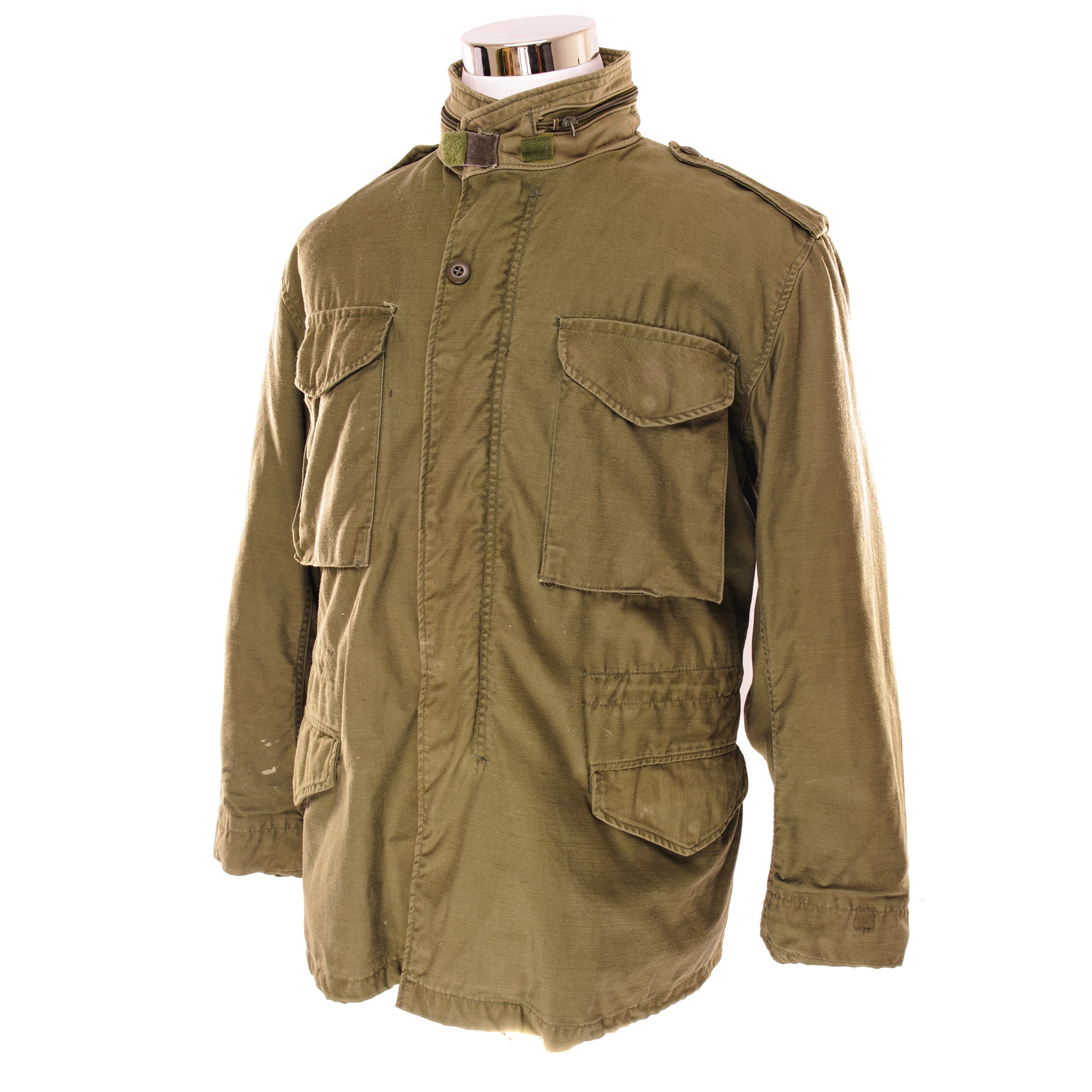 Vintage US Army M65 Field Jacket - Medium Regular Size with Liner | Military Green Cotton Canvas Coat for Men | Outdoor Hiking, Camping & Casual Wear