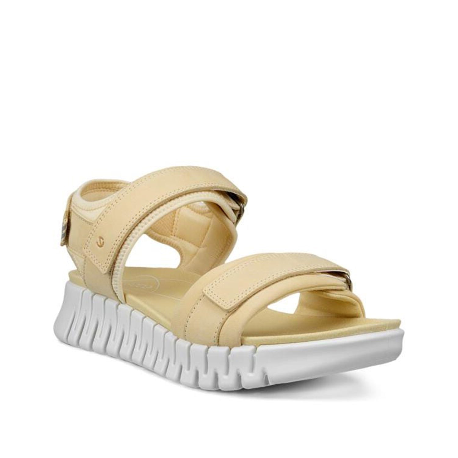 ECCO Women's Gruuv Sol Leather Sandals - Comfortable Straw Wedge Sandals for Summer | Beach, Vacation & Casual Outings