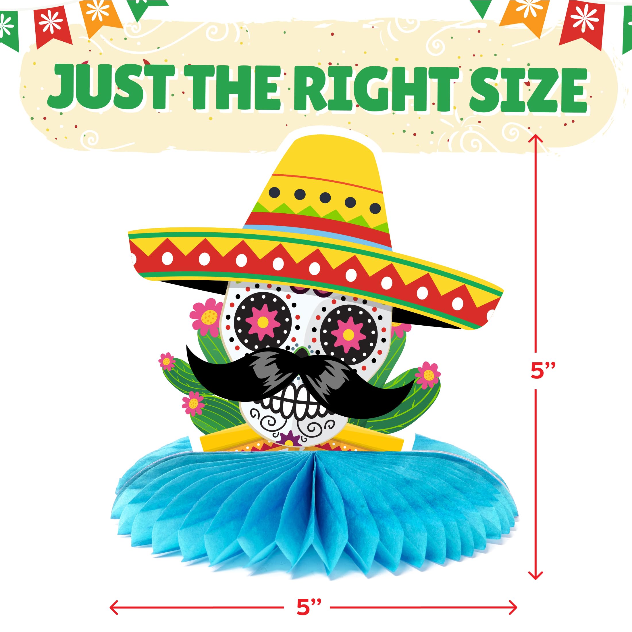 Vibrant Cinco De Mayo Party Decorations Set - 10-Pack Mexican Fiesta Table Centerpieces for Cinco De Mayo, Mexican Themed Parties & Celebrations - Perfect for Home Decor, Restaurant Displays & Festive Events