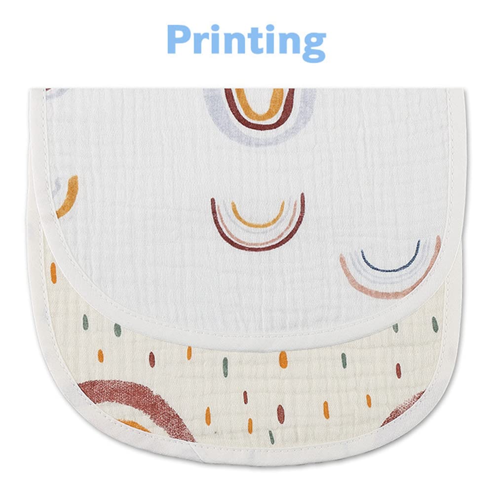 ISAKEN 2 Pack Waterproof Baby Bibs - Soft Bandana Drool Bibs & Burp Cloths for Newborns, Infants & Toddlers - Perfect for Feeding, Teething & Messy Playtime