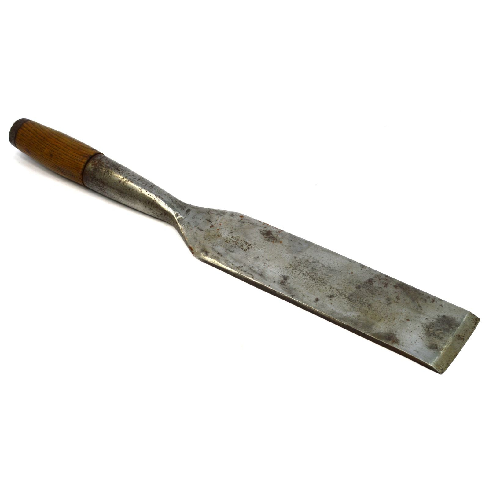 Vintage WM BEATTY & SON 3 Slick Wood Handle Timber Chisel Tool - Rare Antique Carpenter Tool for Woodworking & Timber Framing