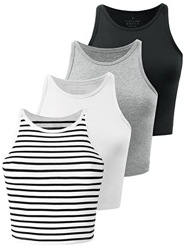 Balck White Grey Black Stripe