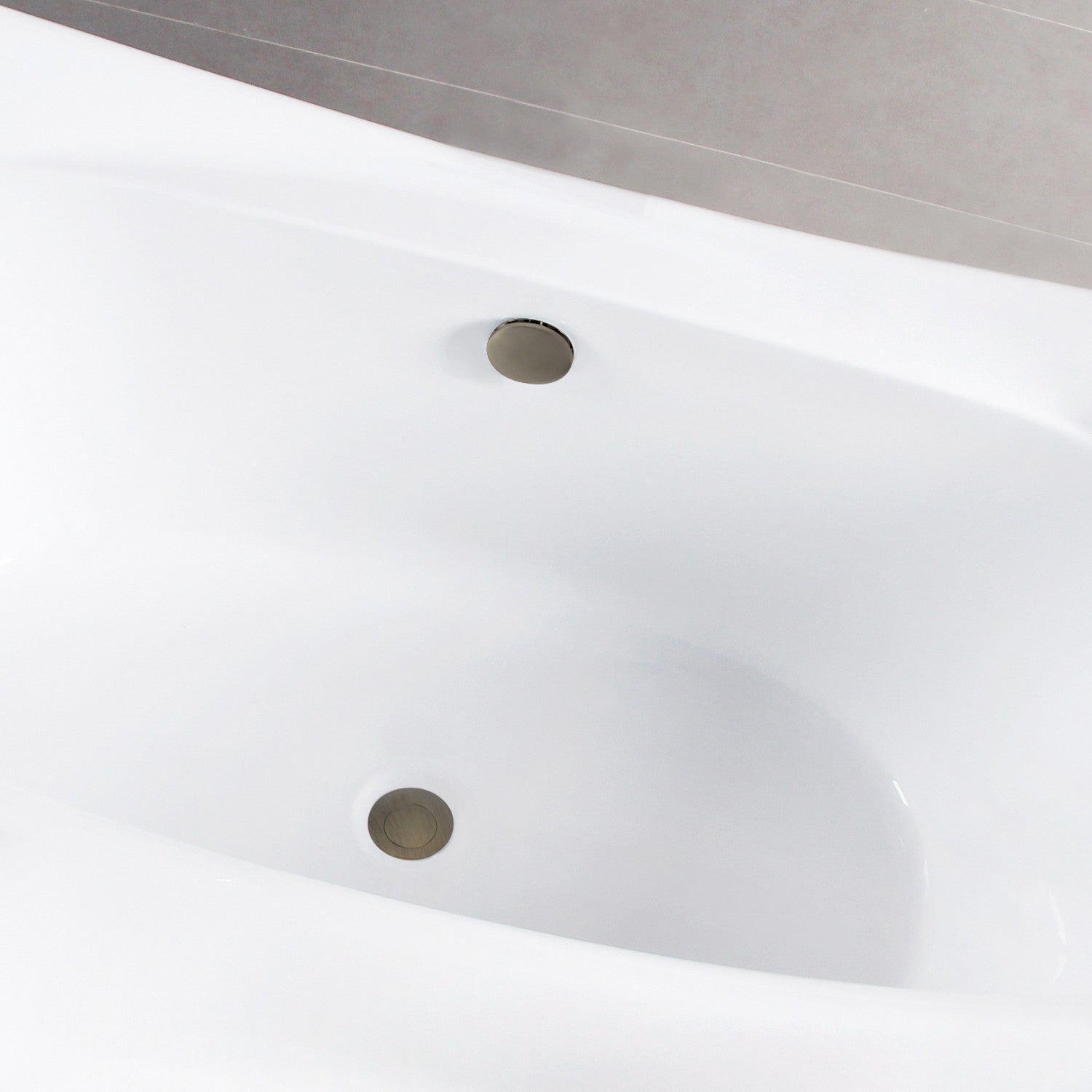 Aqua Eden 66 Inch Acrylic Freestanding Bathtub - Rectangular Double Ended Soaking Tub with Overflow Drain, Glossy White & Antique Brass Finish | Perfect for Luxury Bathroom, Spa Retreat & Modern Home Decor