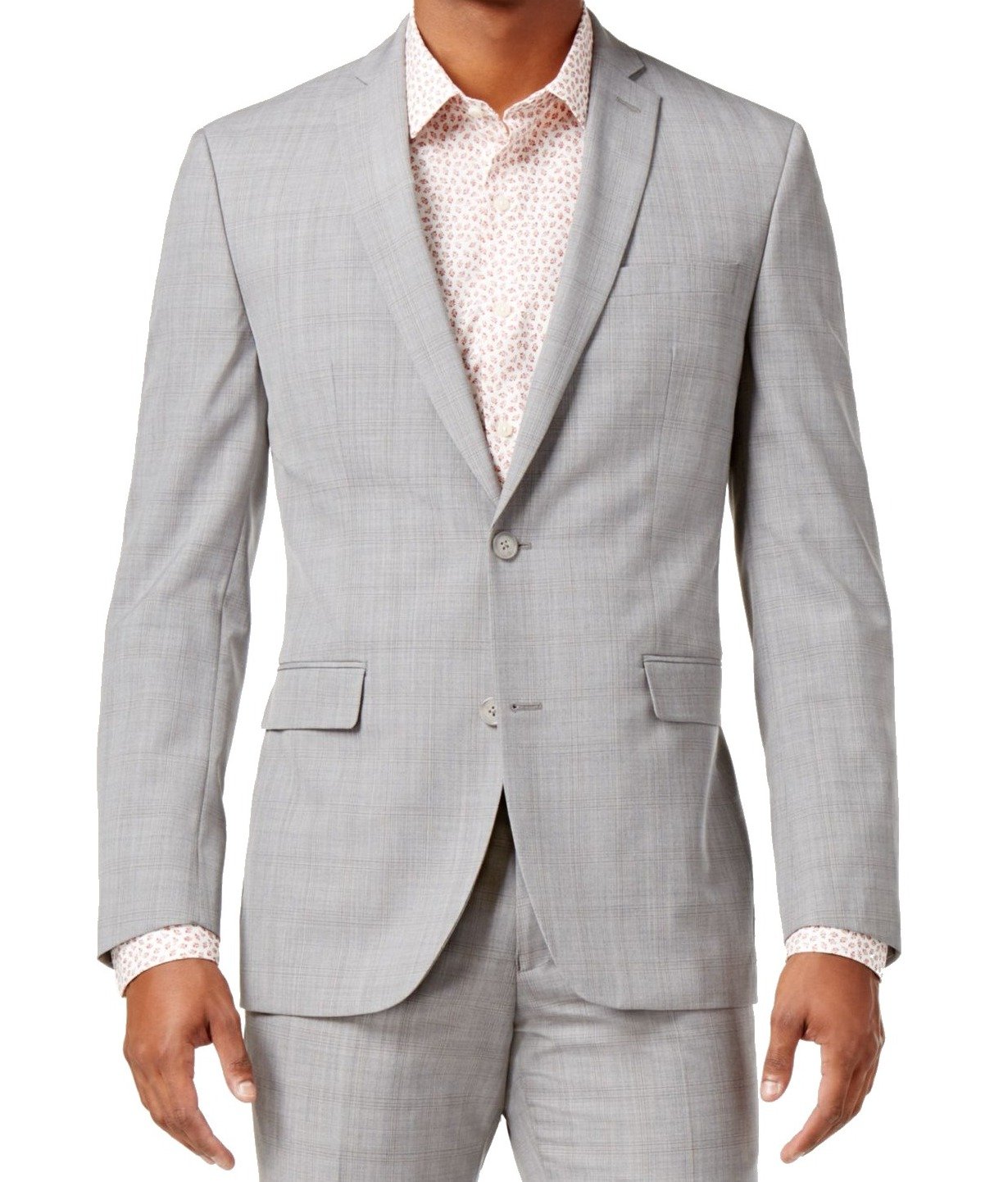 Bar III Men's Heathered Two-Button Blazer Jacket | Slim Fit Sport Coat for Business, Office & Formal Occasions