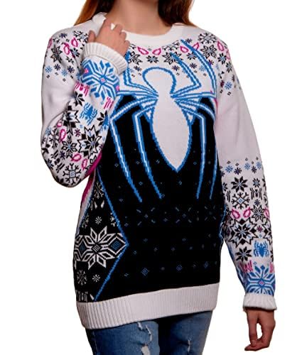 Spider-Gwen Ugly Christmas Sweater for Women & Men - Marvel Spiderman Themed Holiday Gift - Perfect for Christmas Parties & Cosplay