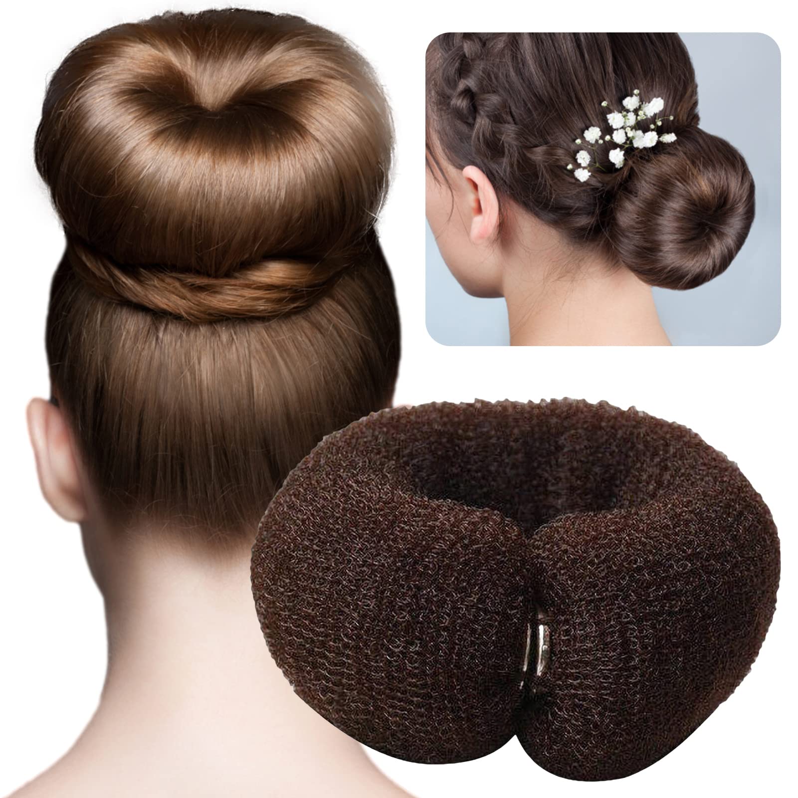 Hair Bun Maker - Small Hair Donut Styler for Chignon, Sock Bun & Updos | Perfect for Daily Use, Parties & Weddings | Easy Hair Styling Tool for Women