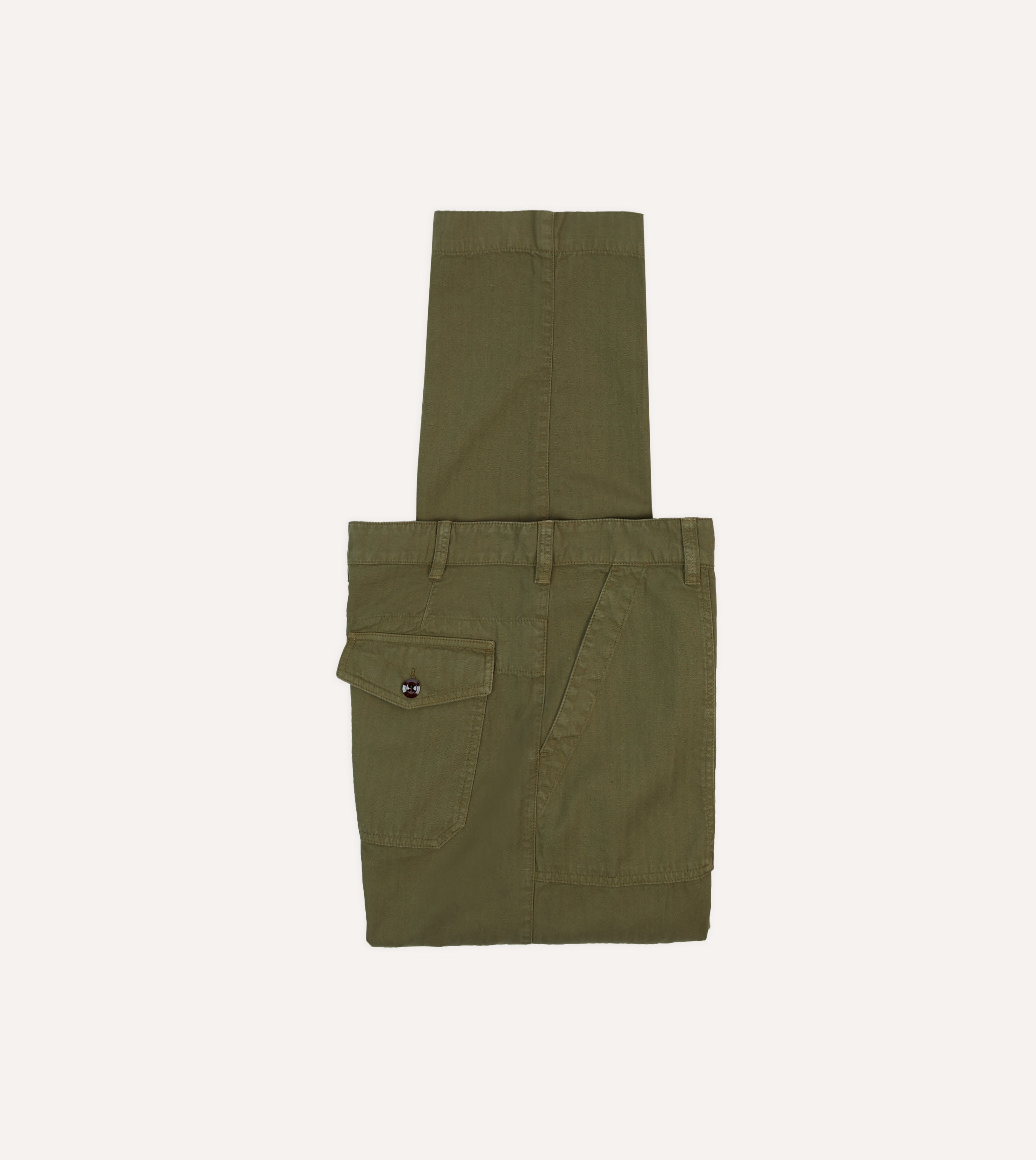 Premium Olive Cotton Linen Herringbone Fatigue Pants for Men & Women - Comfortable Casual Workwear for Outdoor, Travel & Everyday Wear