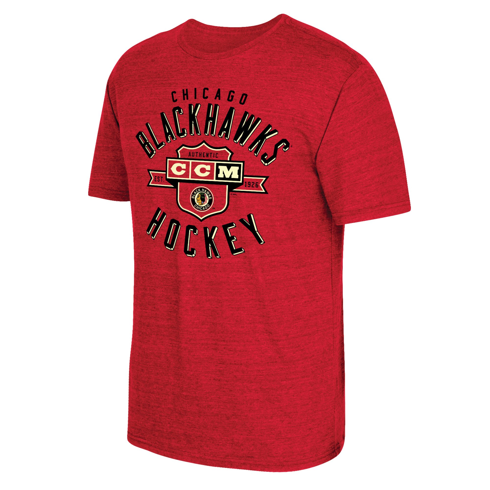 NHL Men's Supra Shield Tri-Blend Short Sleeve T-Shirt - Moisture Wicking, Breathable & Comfortable - Perfect for Hockey Games, Sports Events & Casual Wear