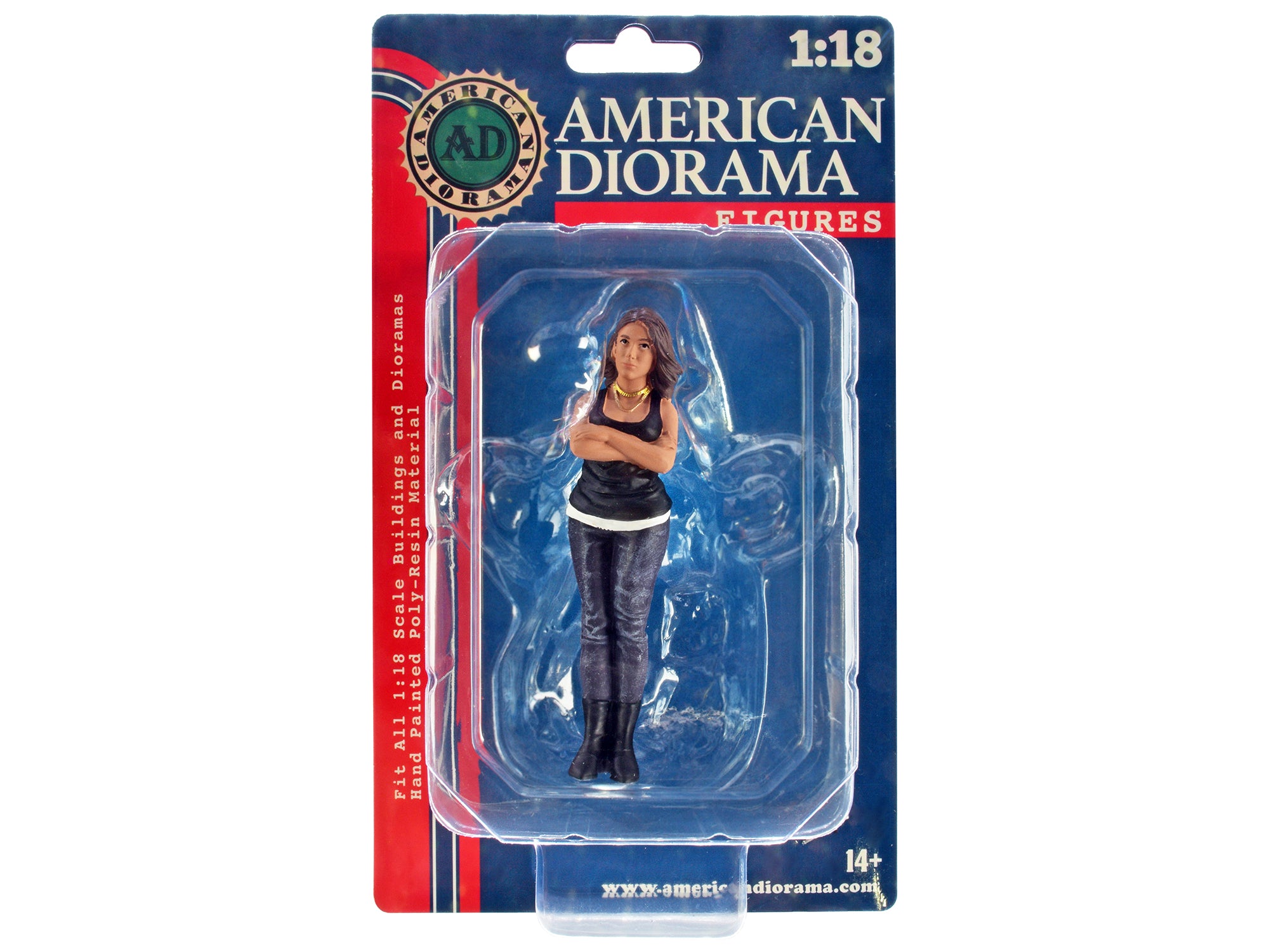1/18 Scale Model Car Meet 3 Figure Set - American Diorama Collectible Miniature Figures for Diecast Car Displays & Diorama Scenes