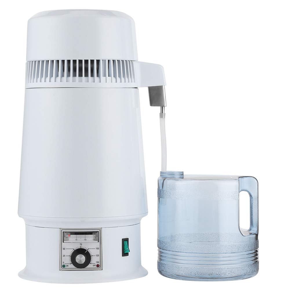 4L Stainless Steel Water Distiller for Home Countertop - Pure Water Distilling Machine with US Plug | Make Distilled Water for Drinking, Humidifiers, CPAP Machines & Baby Formula