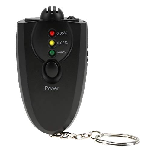Portable Keychain Breathalyzer - LED Alcohol Tester with Flashlight Function for Personal & Professional Use | Car, Party, Workplace Safety Tool